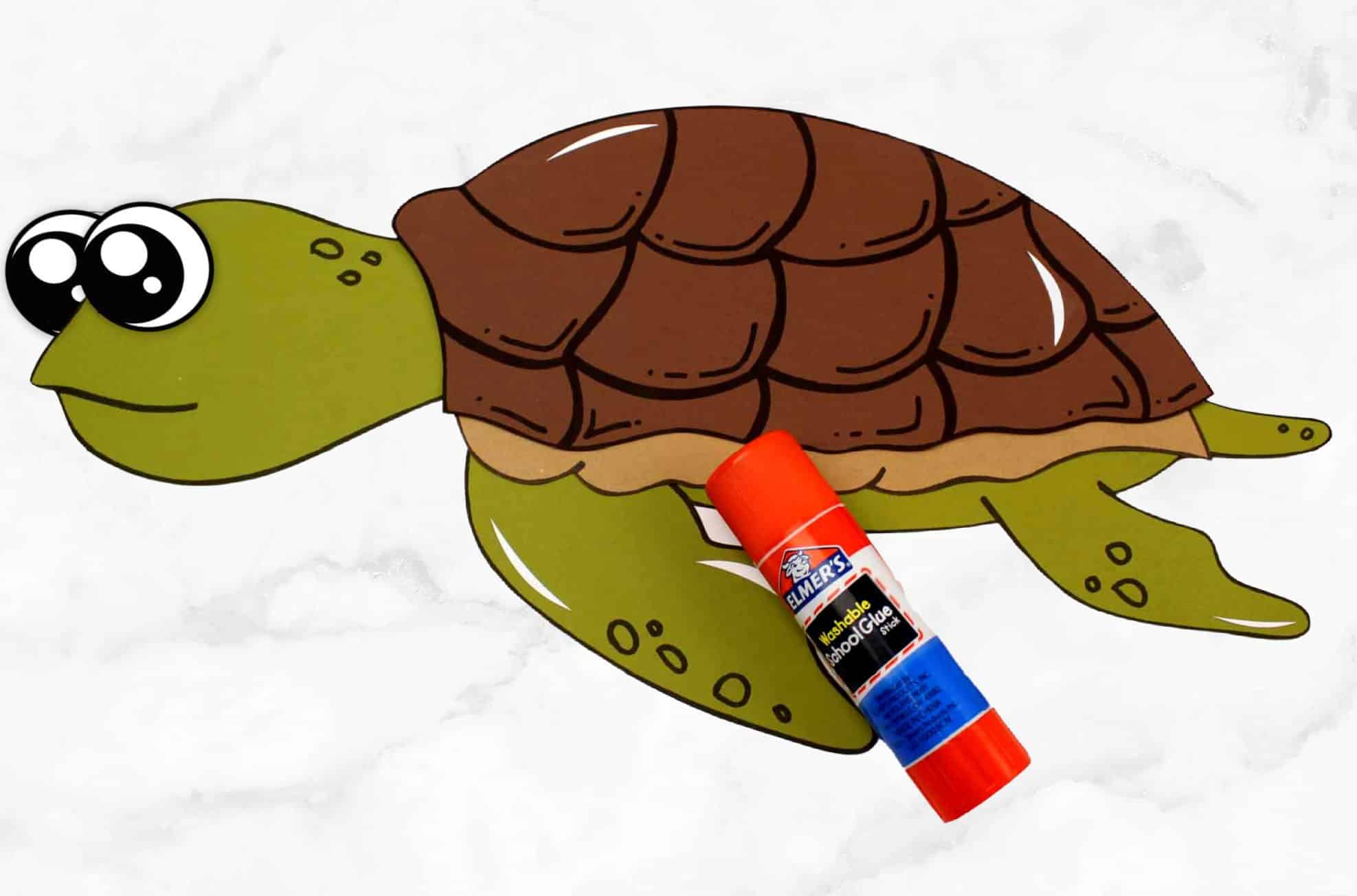 Free Printable Turtle Ocean Animal Craft for Kids, preschoolers and toddlers 