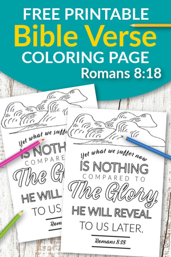 Romans 8 18 The Glory Revealed Free Printable Bible Verse coloring page for kids and adults