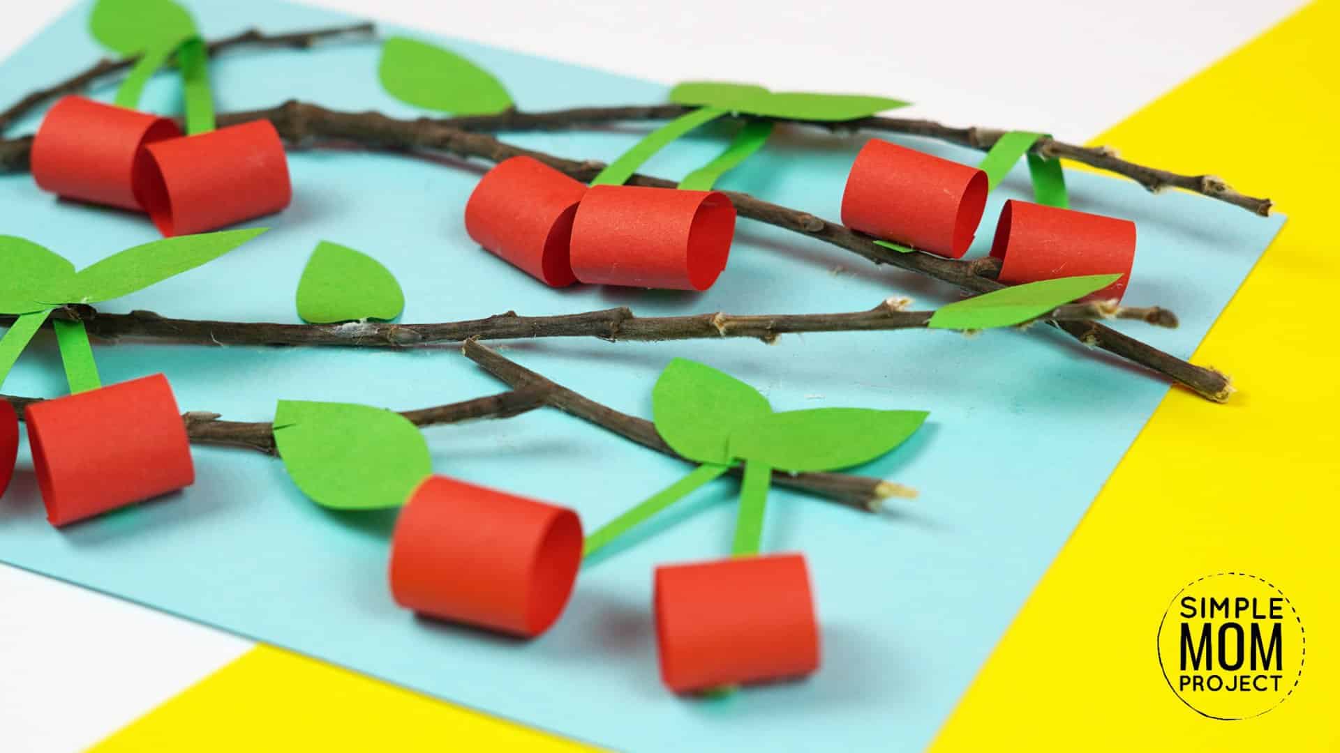 Easy Diy Cherry Craft for kids, preschoolers and toddlers