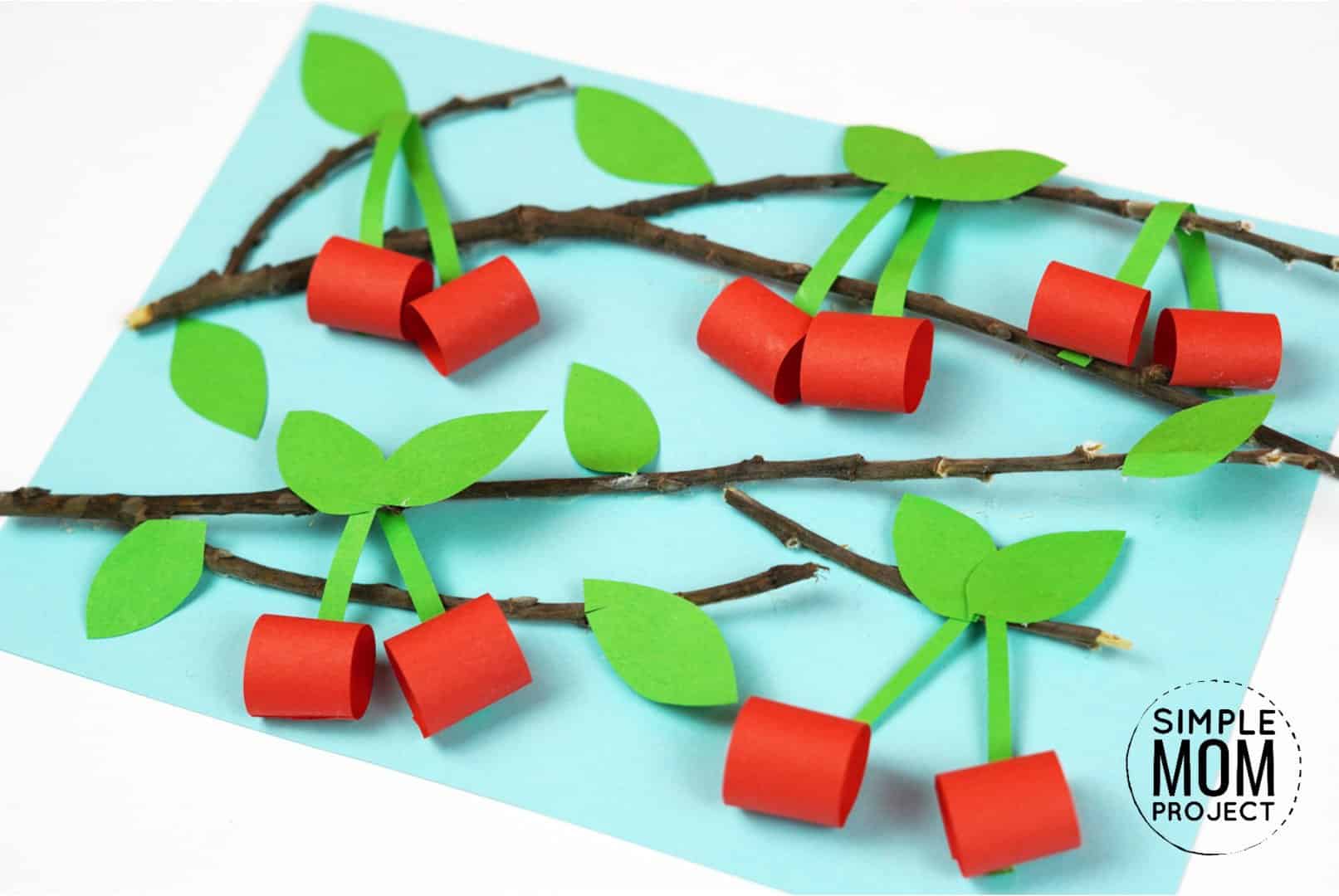 Easy Diy Cherry Craft for kids, preschoolers and toddlers