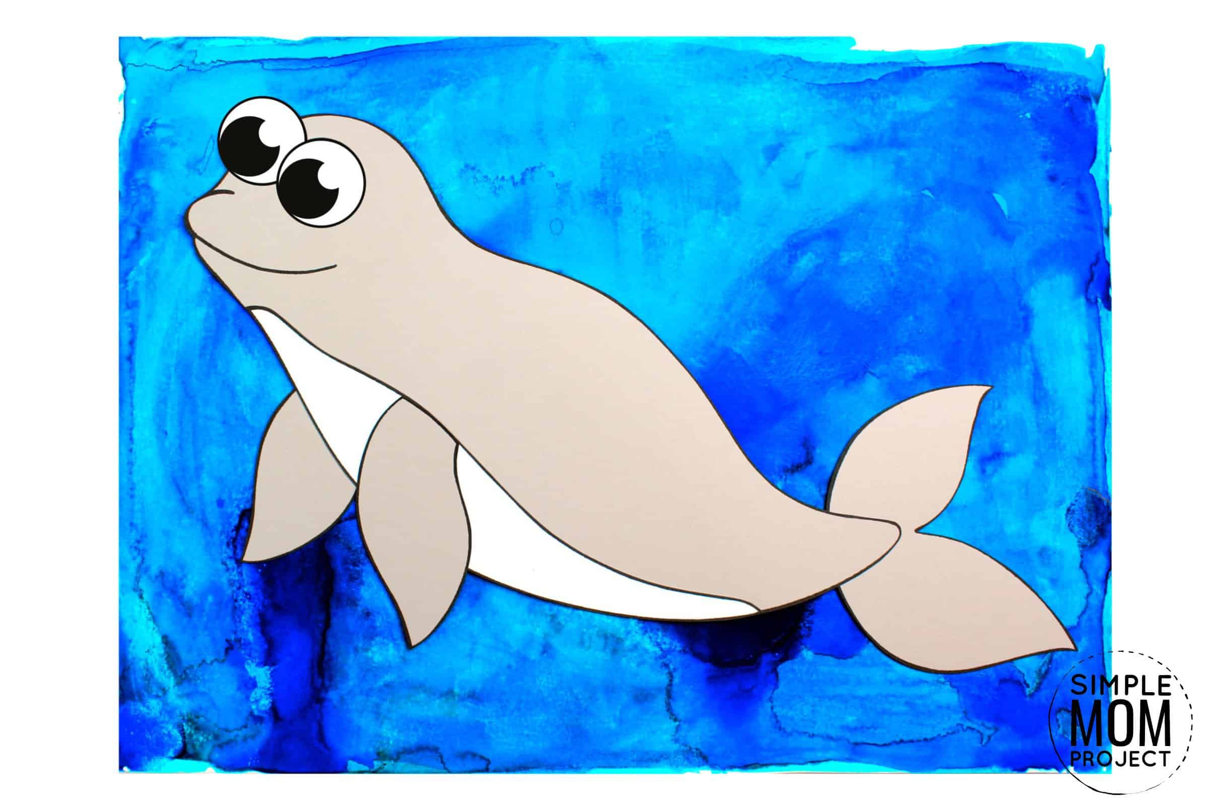 Free Printable Arctic Animal Beluga Whale Craft for Kids Preschoolers and Toddlers