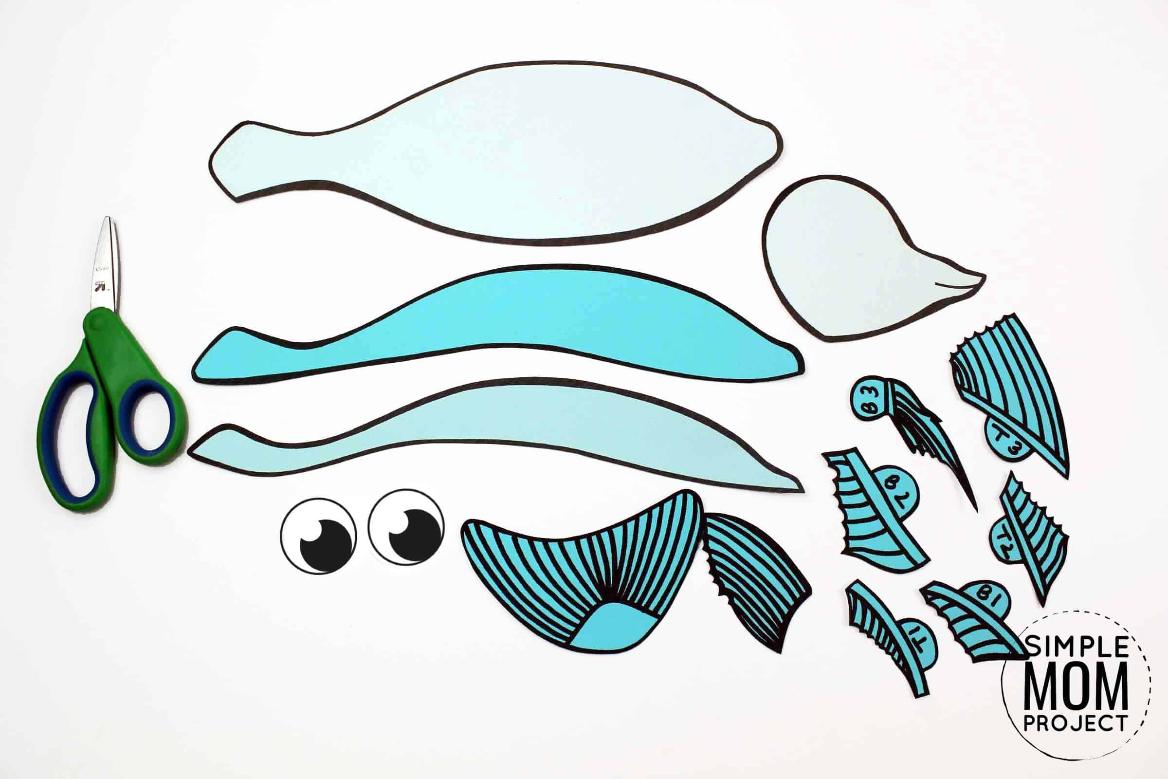 Free Printable Arctic Animal Cod Fish Craft for Kids Preschoolers and Toddlers 