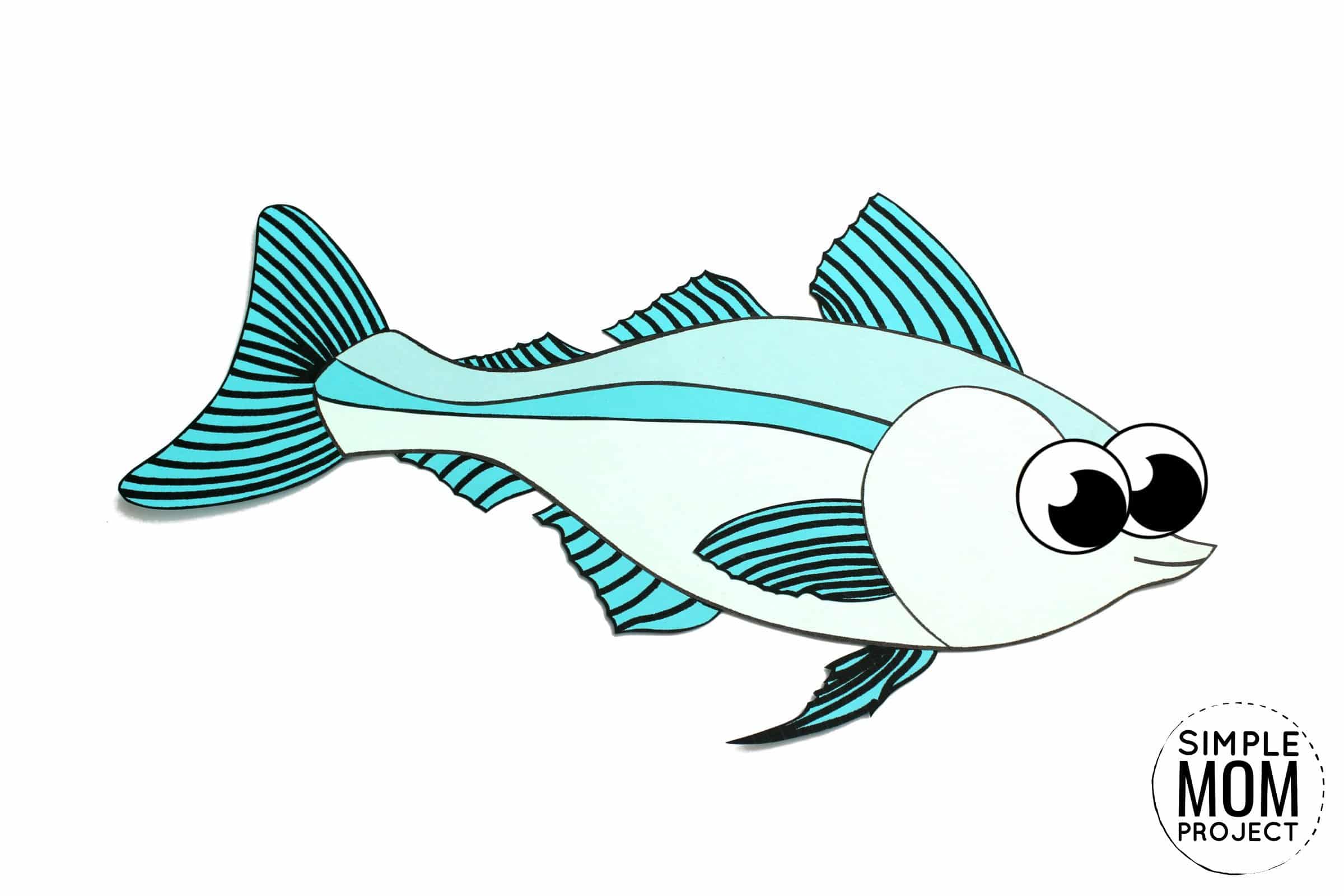 Free Printable Arctic Animal Cod Fish Craft for Kids Preschoolers and Toddlers 