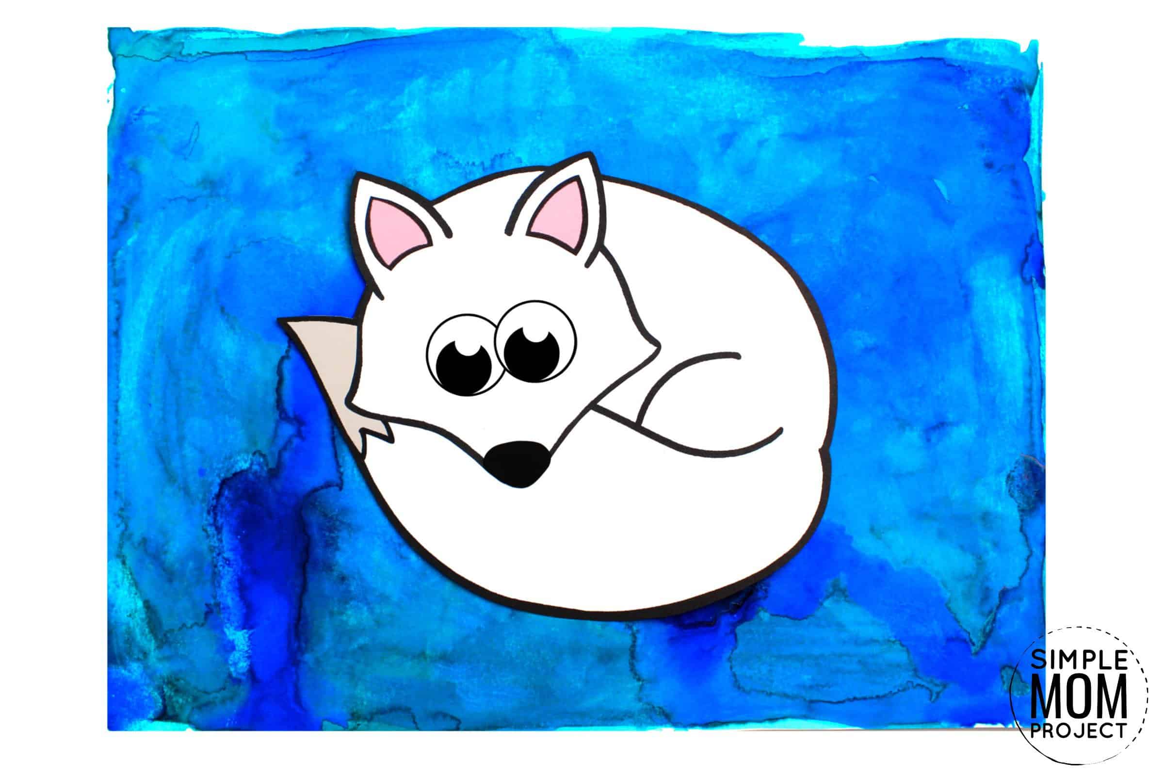 Free Printable Arctic Animal Fox Craft for Kids Preschoolers and Toddlers
