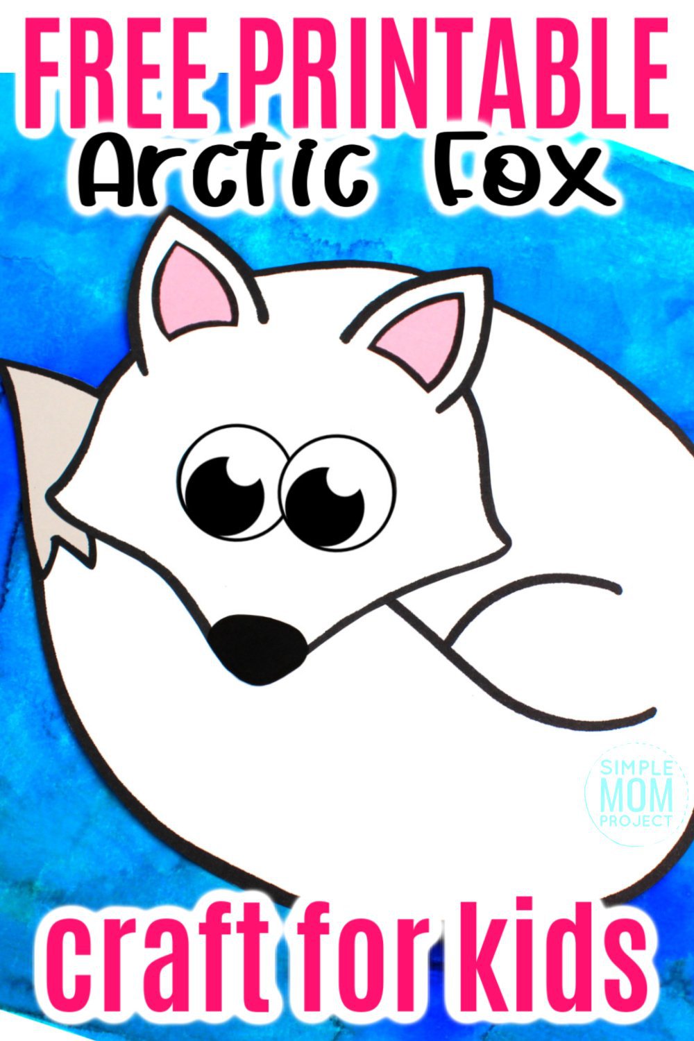 Free Printable Arctic Animal Fox Craft for Kids Preschoolers and Toddlers
