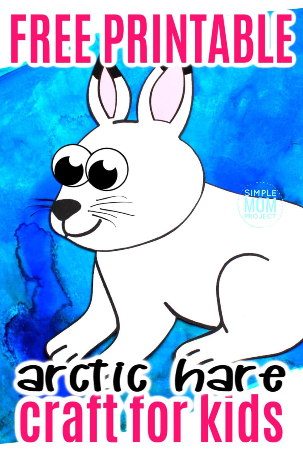 Free Printable Arctic Animal Hare Craft for Kids Preschoolers and Toddlers