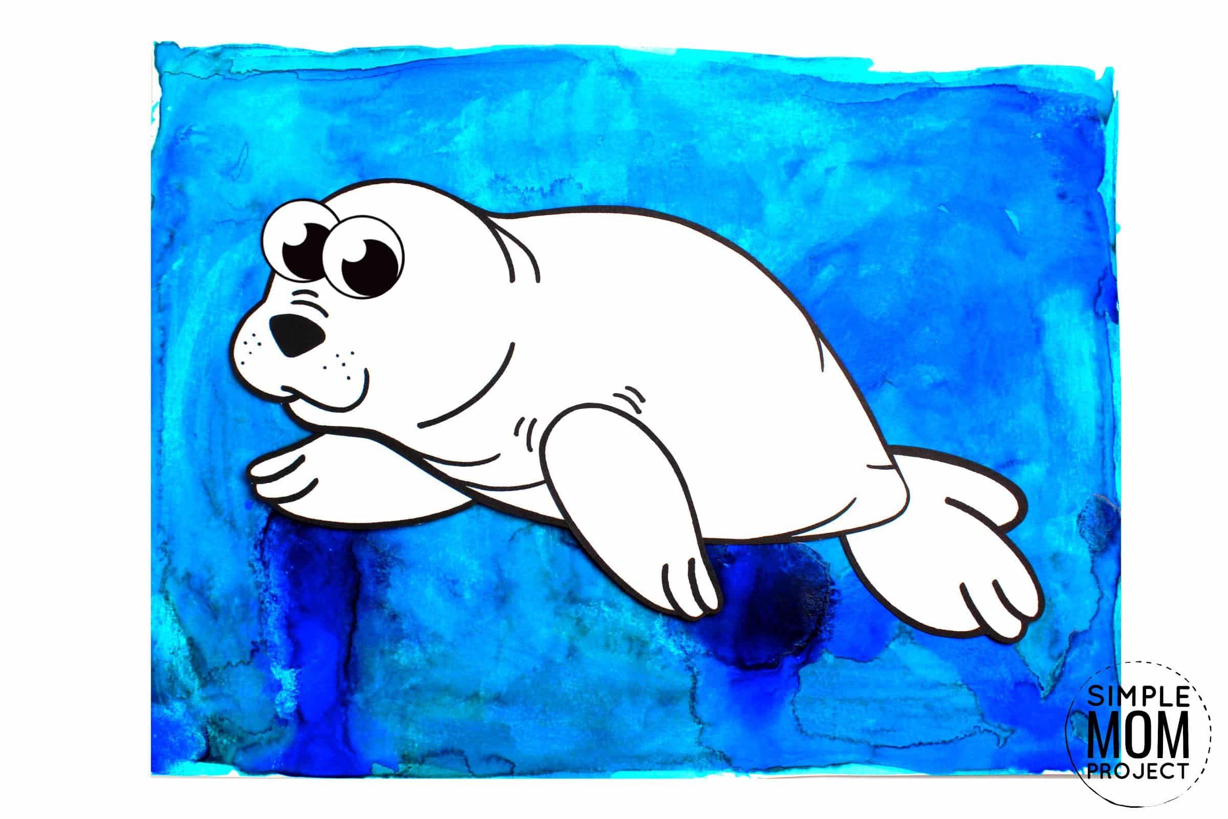 Free Printable Arctic Animal Harp Seal Craft for Kids Preschoolers and Toddlers