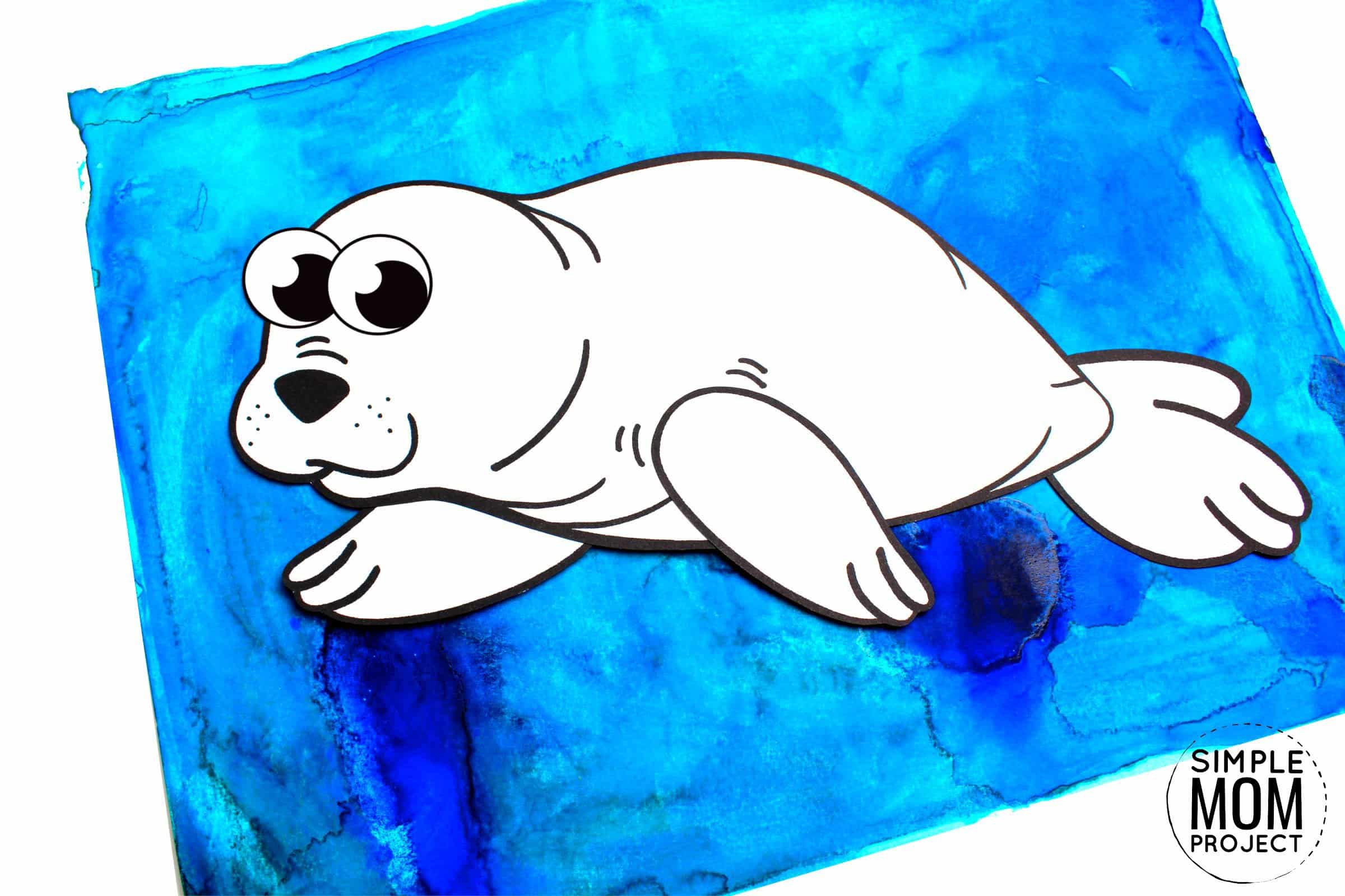 Free Printable Arctic Animal Harp Seal Craft for Kids Preschoolers and Toddlers