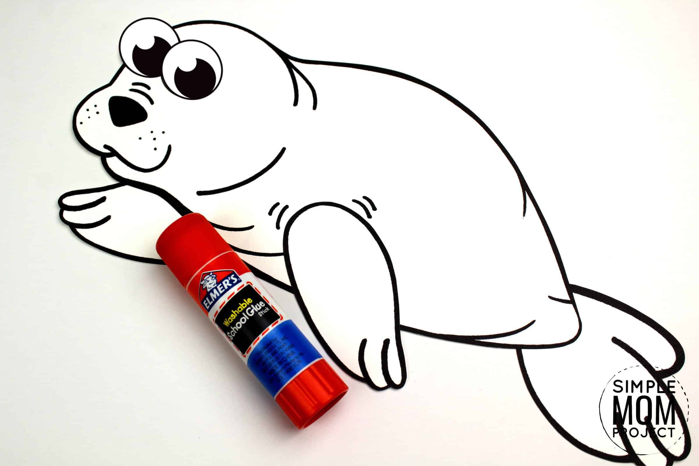Free Printable Arctic Animal Harp Seal Craft for Kids Preschoolers and Toddlers