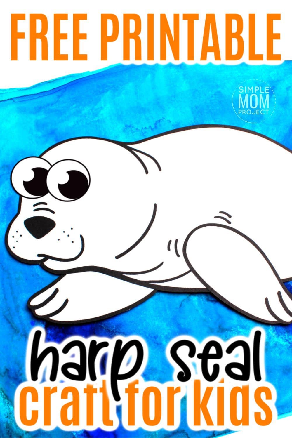Free Printable Arctic Animal Harp Seal Craft for Kids Preschoolers and Toddlers