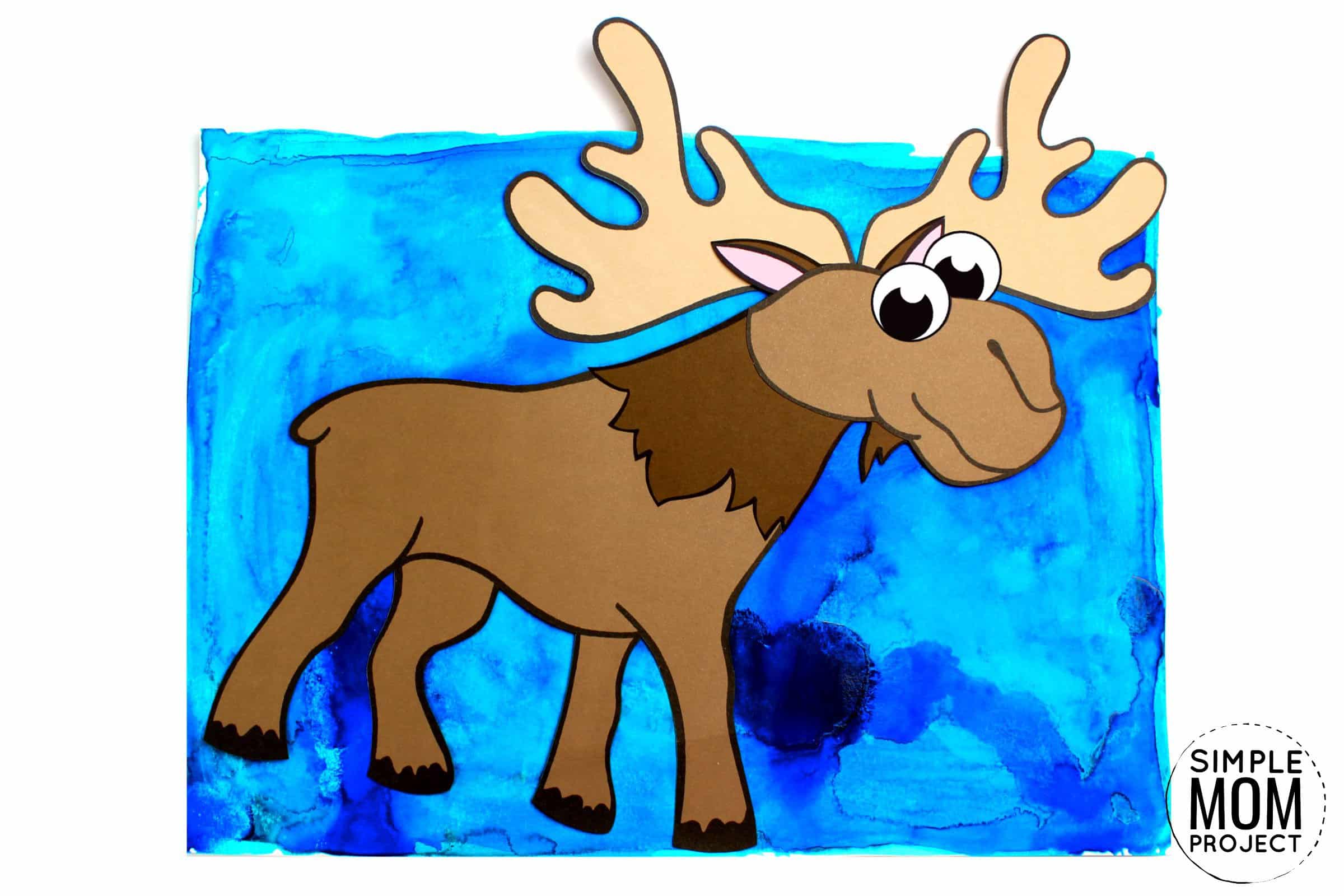 Free Printable Arctic Animal Moose Craft for Kids Preschoolers and Toddlers