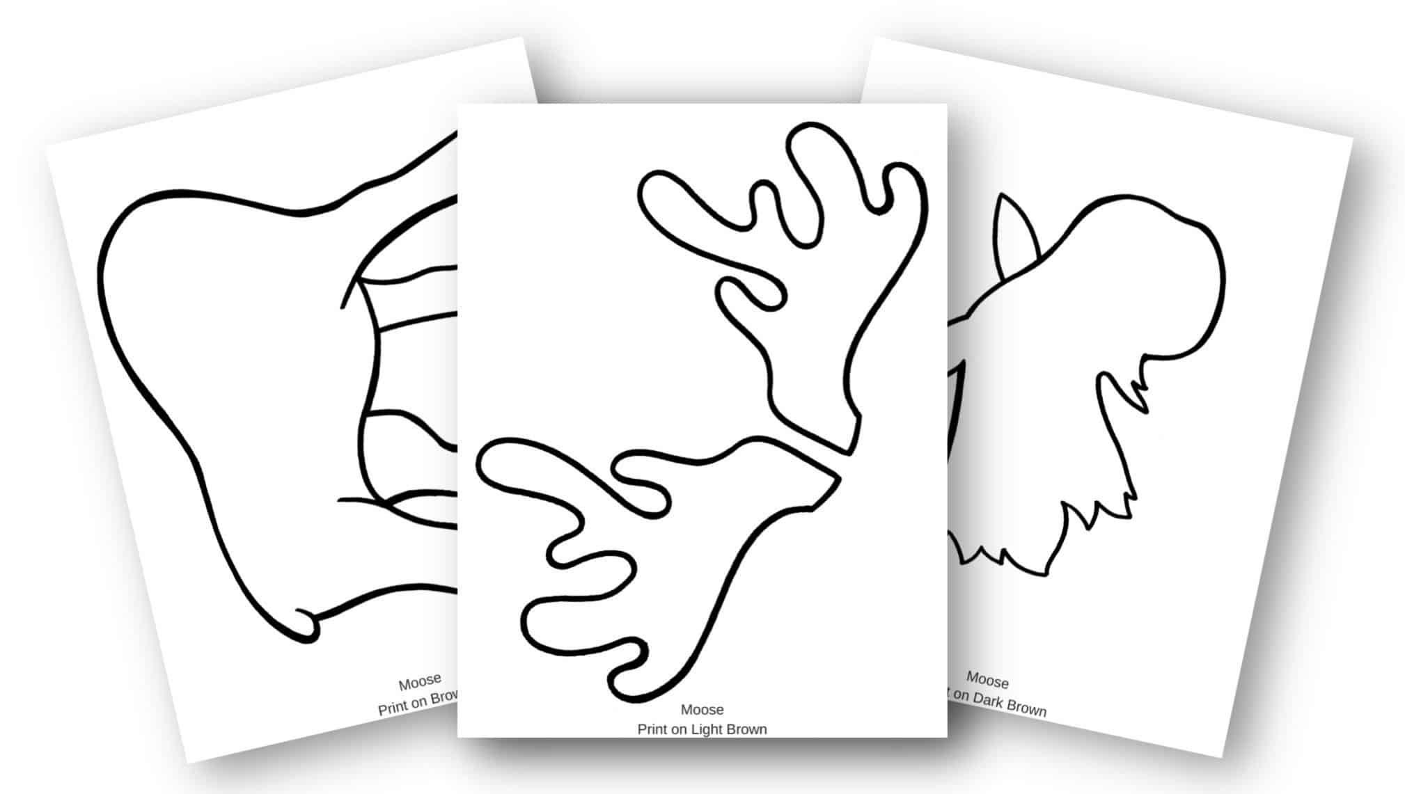 Free Printable Arctic Animal Moose Craft for Kids Preschoolers and Toddlers