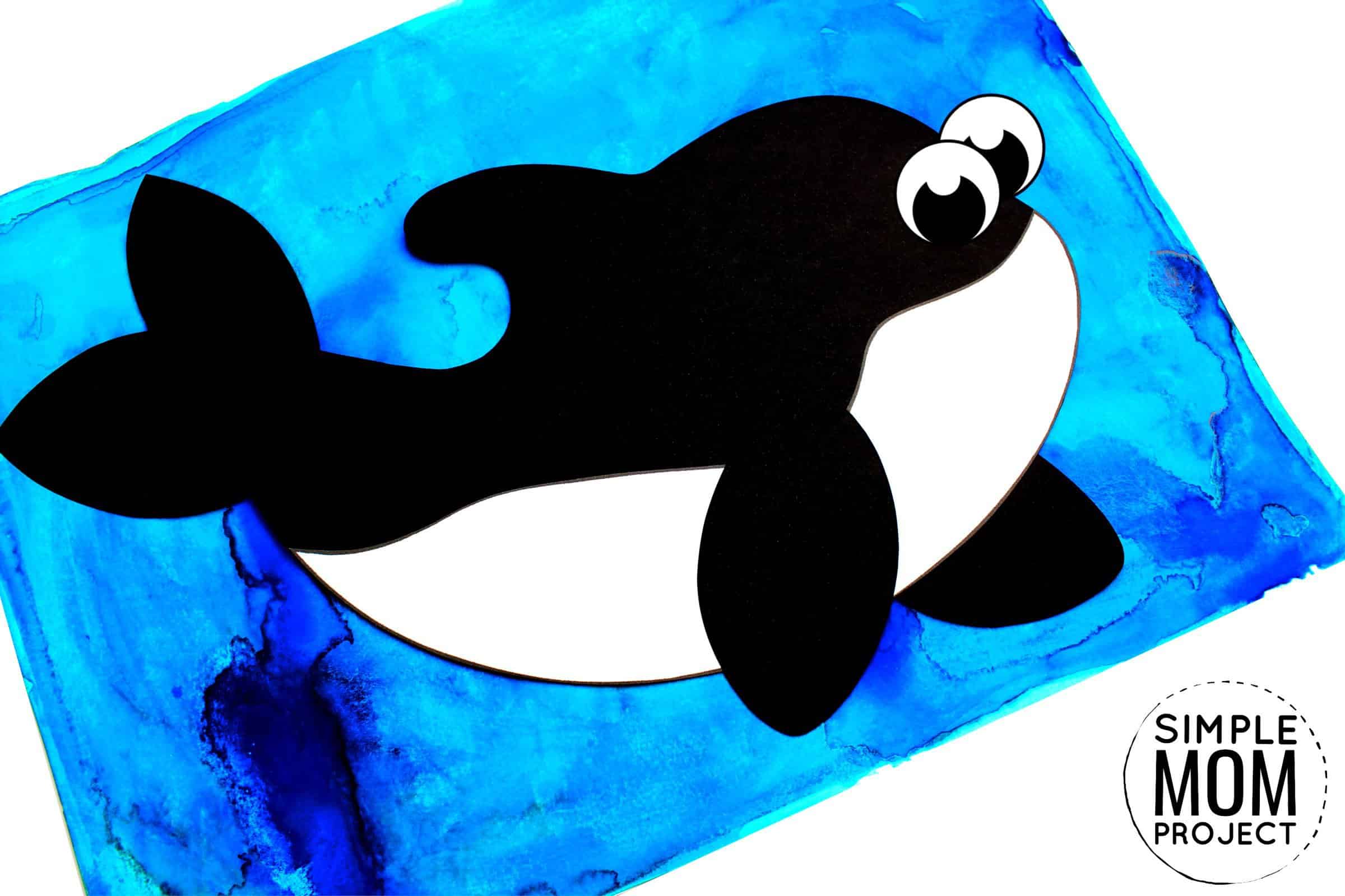 Free Printable Arctic Animal Orca Craft for Kids Preschoolers and Toddlers