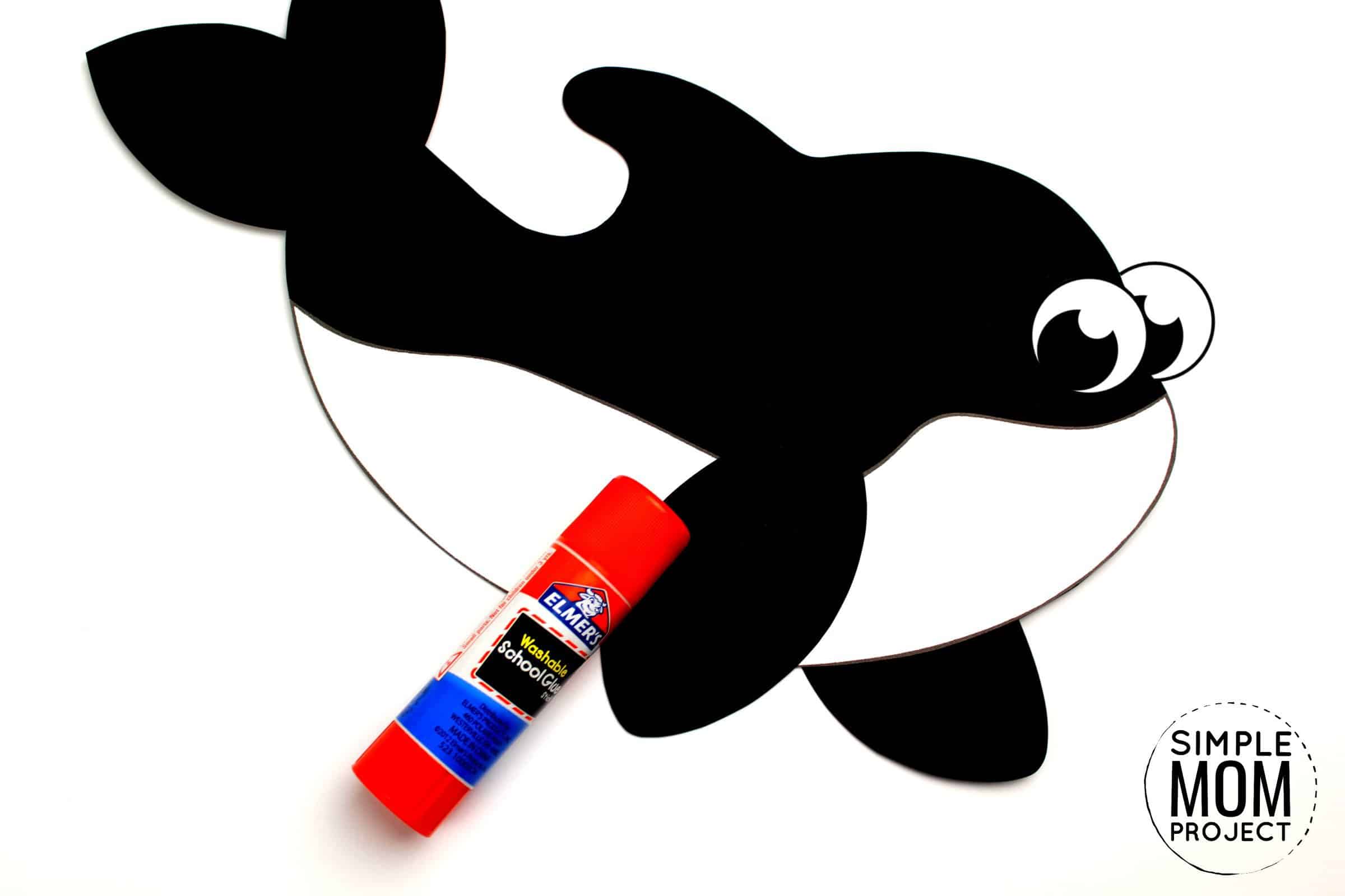 Free Printable Arctic Animal Orca Craft for Kids Preschoolers and Toddlers