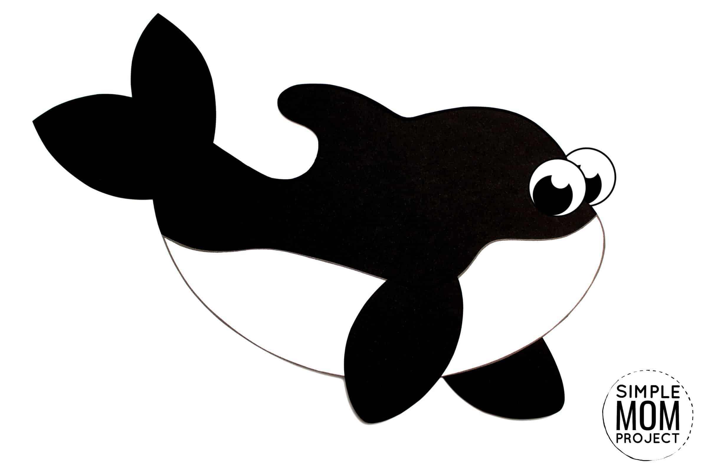 Free Printable Arctic Animal Orca Craft for Kids Preschoolers and Toddlers