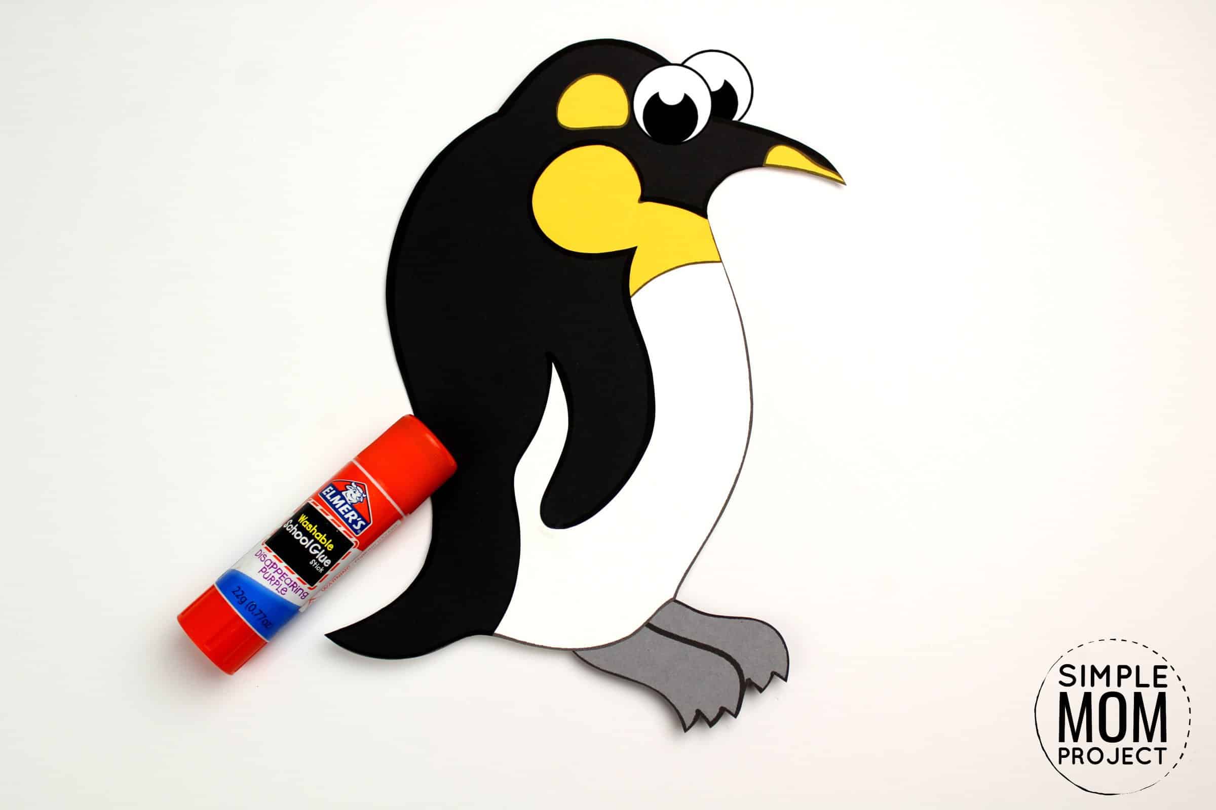 Free Printable Arctic Animal Penguin Craft for Kids Preschoolers and Toddlers