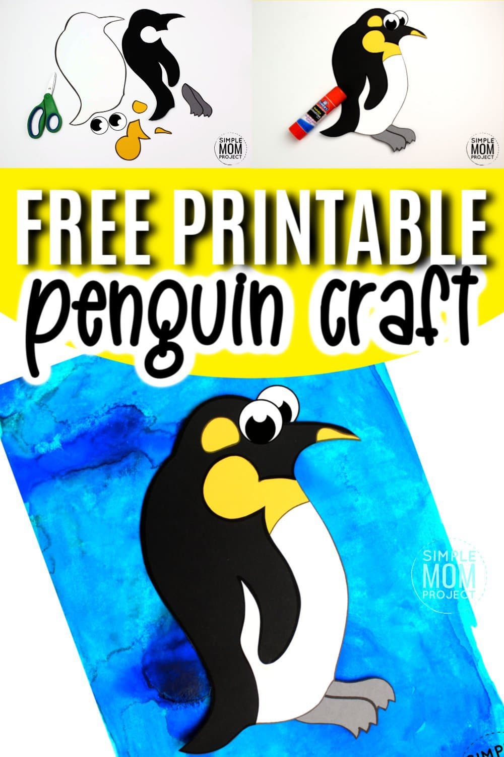 Free Printable Arctic Animal Penguin Craft for Kids Preschoolers and Toddlers