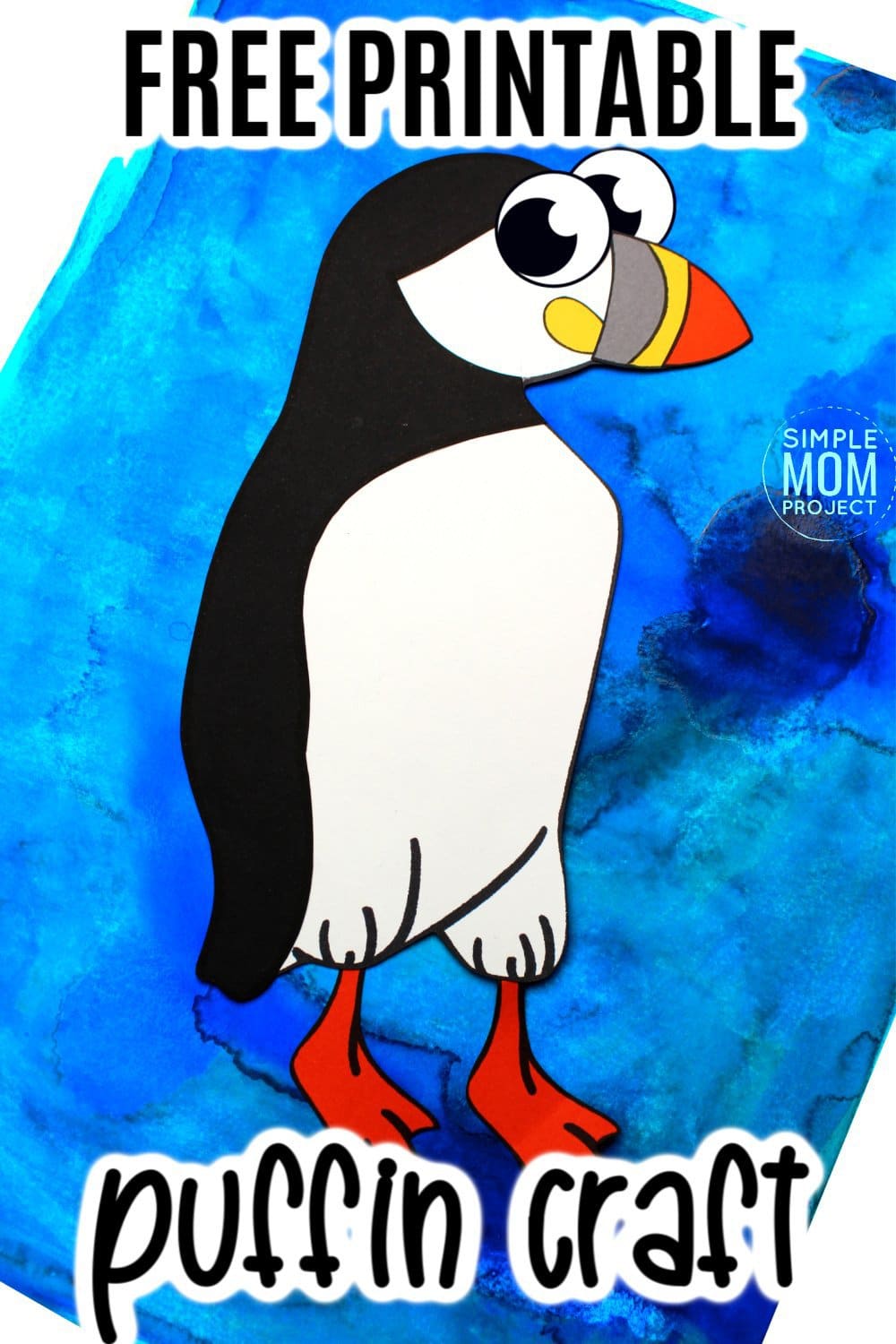Free Printable Arctic Animal Puffin Craft for Kids Preschoolers and Toddlers