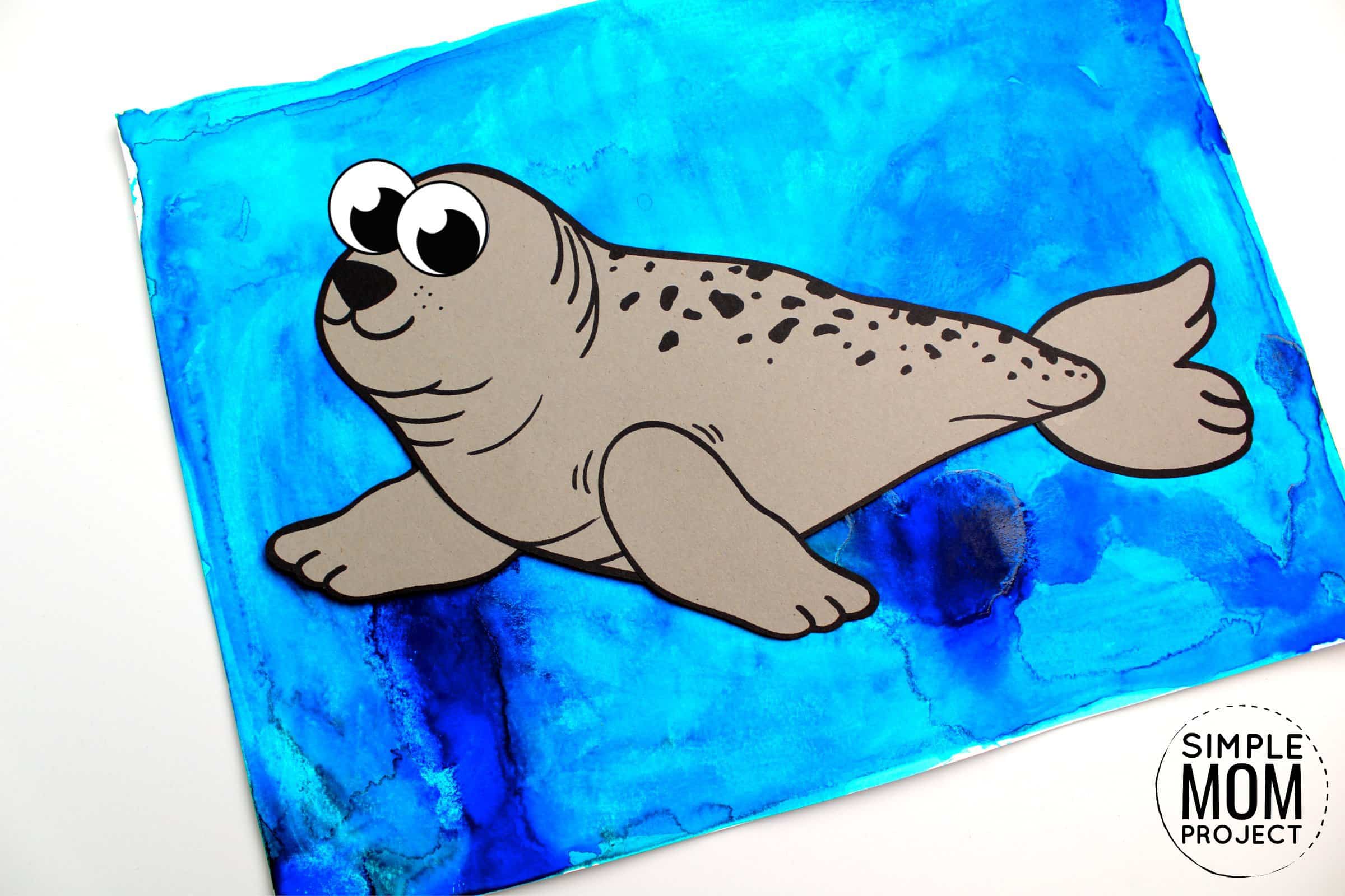 Free Printable Arctic Animal Ringed Seal Craft for Kids Preschoolers and Toddlers