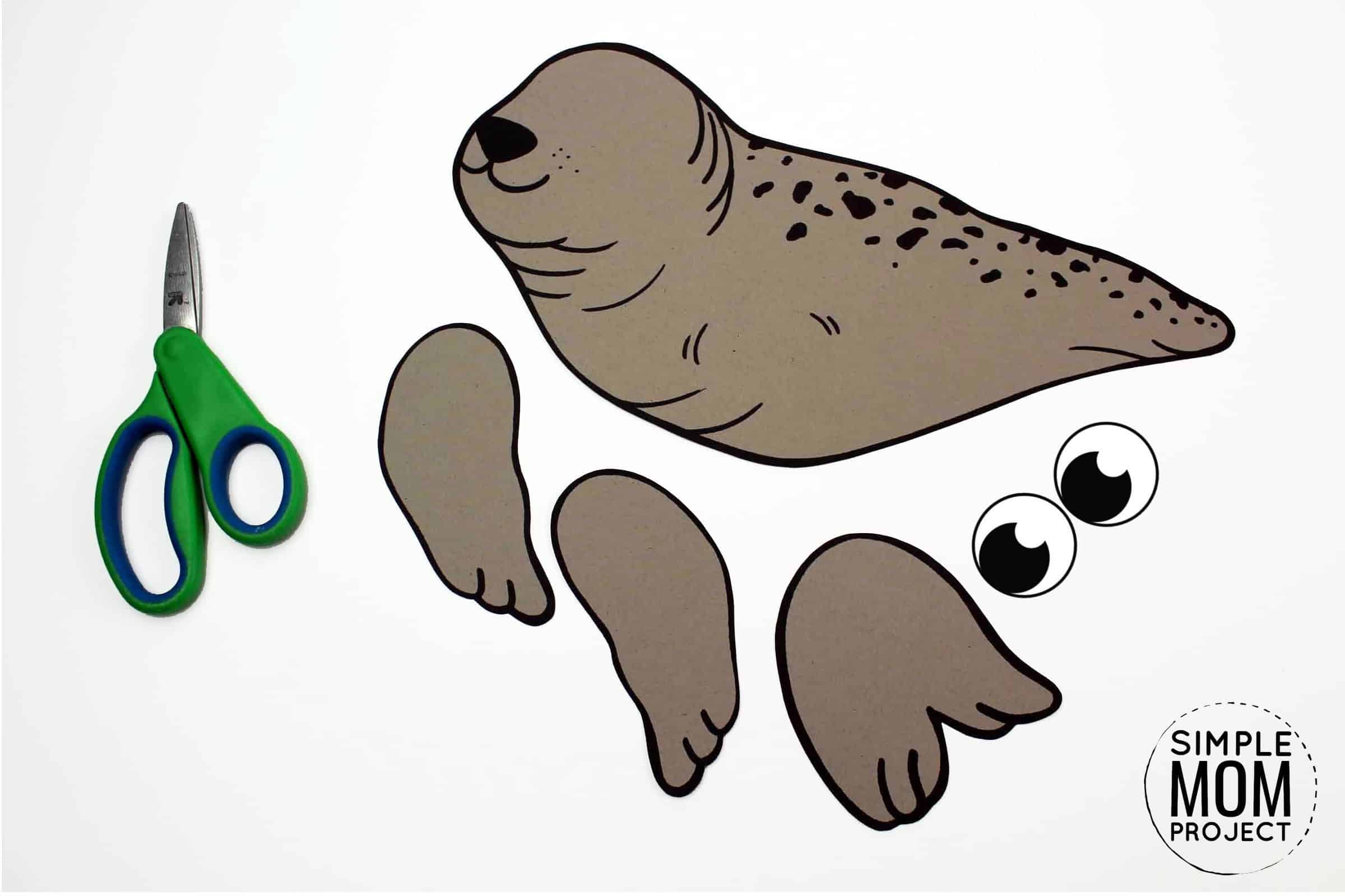 Free Printable Arctic Animal Ringed Seal Craft for Kids Preschoolers and Toddlers