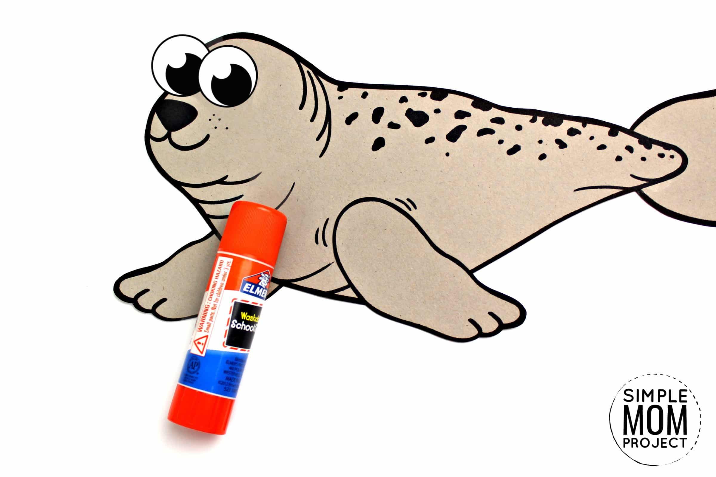 Free Printable Arctic Animal Ringed Seal Craft for Kids Preschoolers and Toddlers