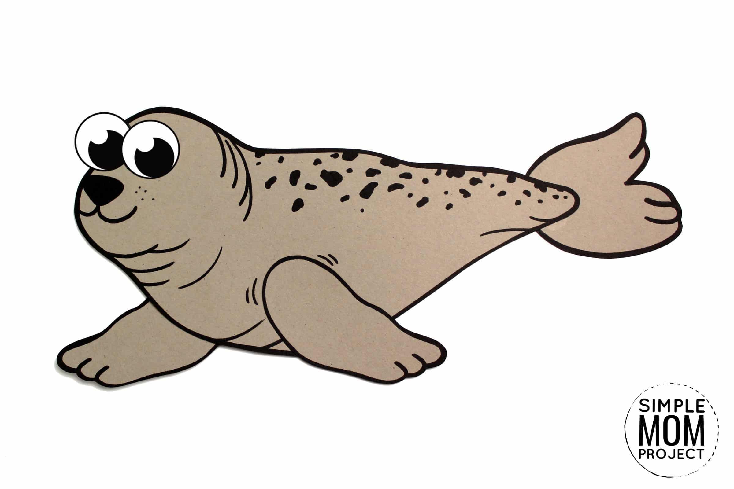 Free Printable Arctic Animal Ringed Seal Craft for Kids Preschoolers and Toddlers