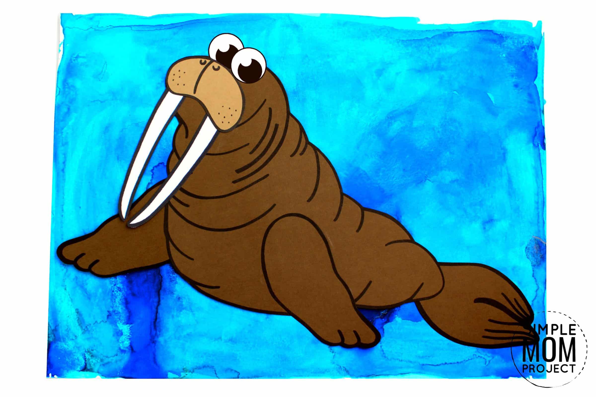 Free Printable Arctic Animal Walrus Craft for Kids Preschoolers and Toddlers