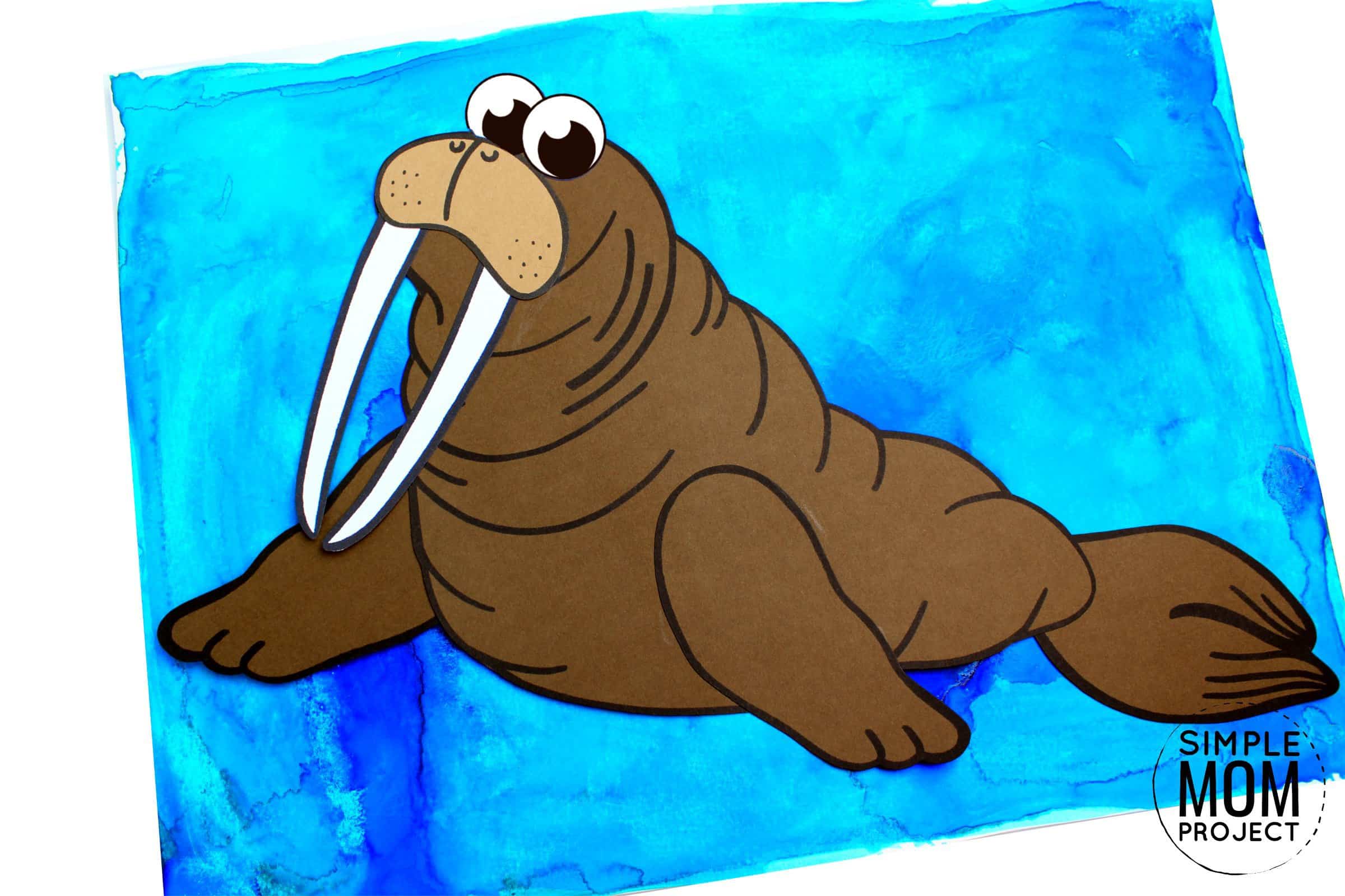 Free Printable Arctic Animal Walrus Craft for Kids Preschoolers and Toddlers