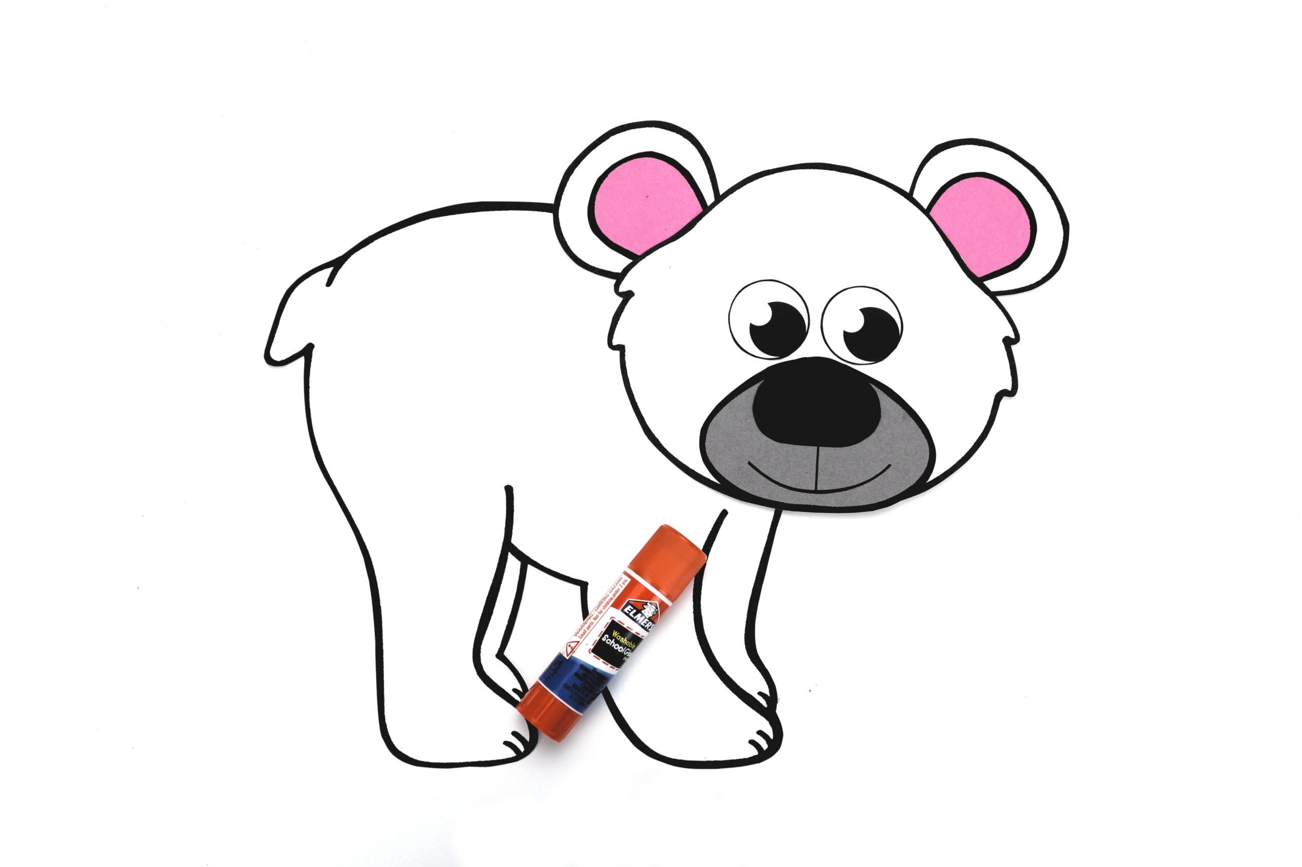 Free Printable Arctic Polar Bear Craft for Kids Preschoolers and Toddlers