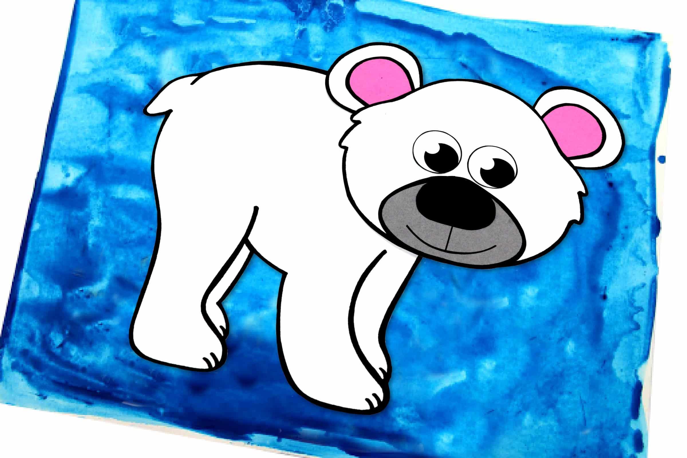 Free Printable Arctic Polar Bear Craft for Kids Preschoolers and Toddlers