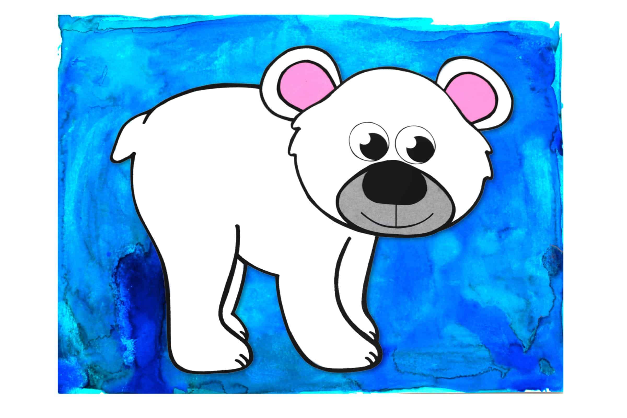Free Printable Arctic Polar Bear Craft for Kids Preschoolers and Toddlers