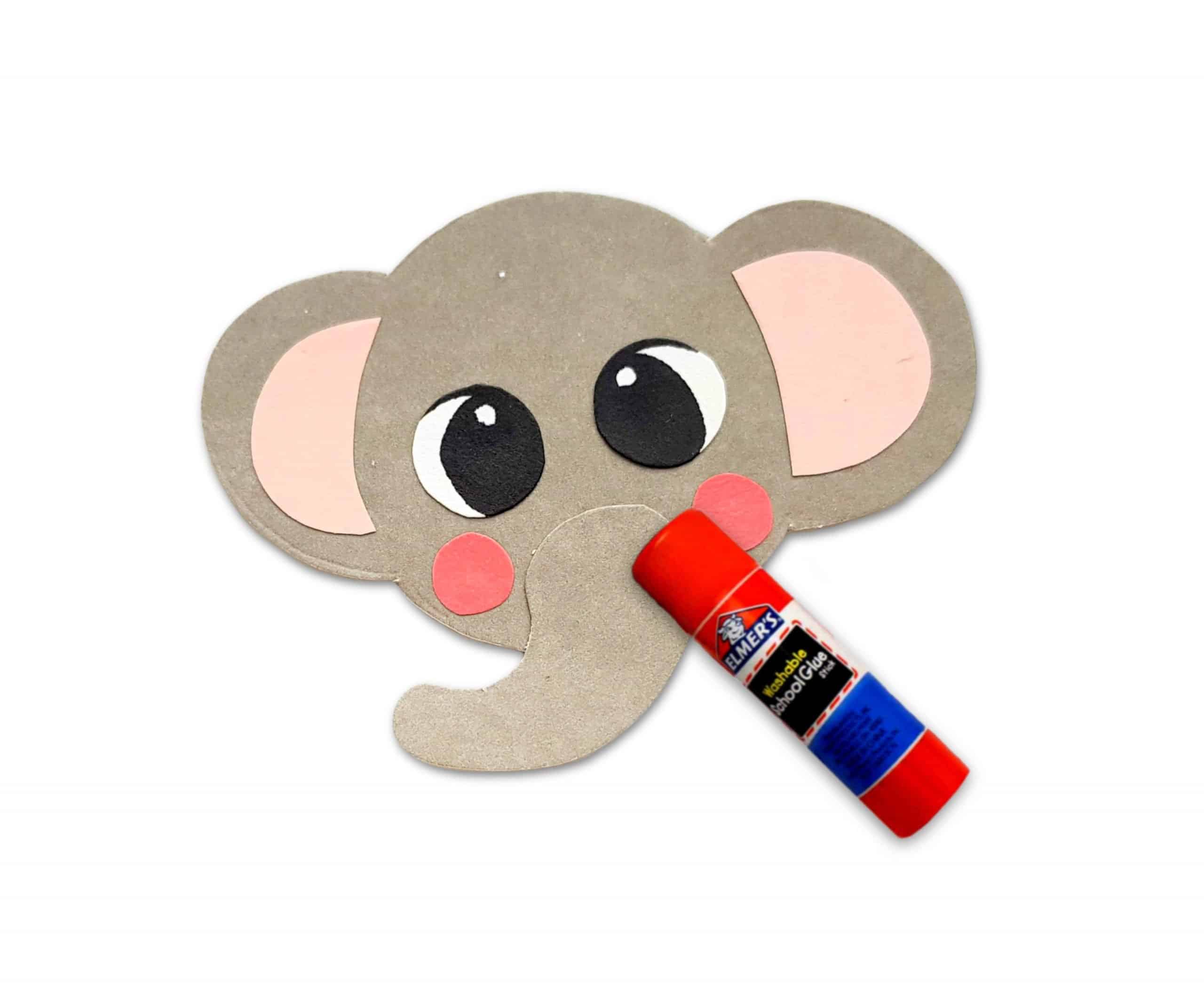 Free Printable elephant craft for kids preschoolers and toddlers
