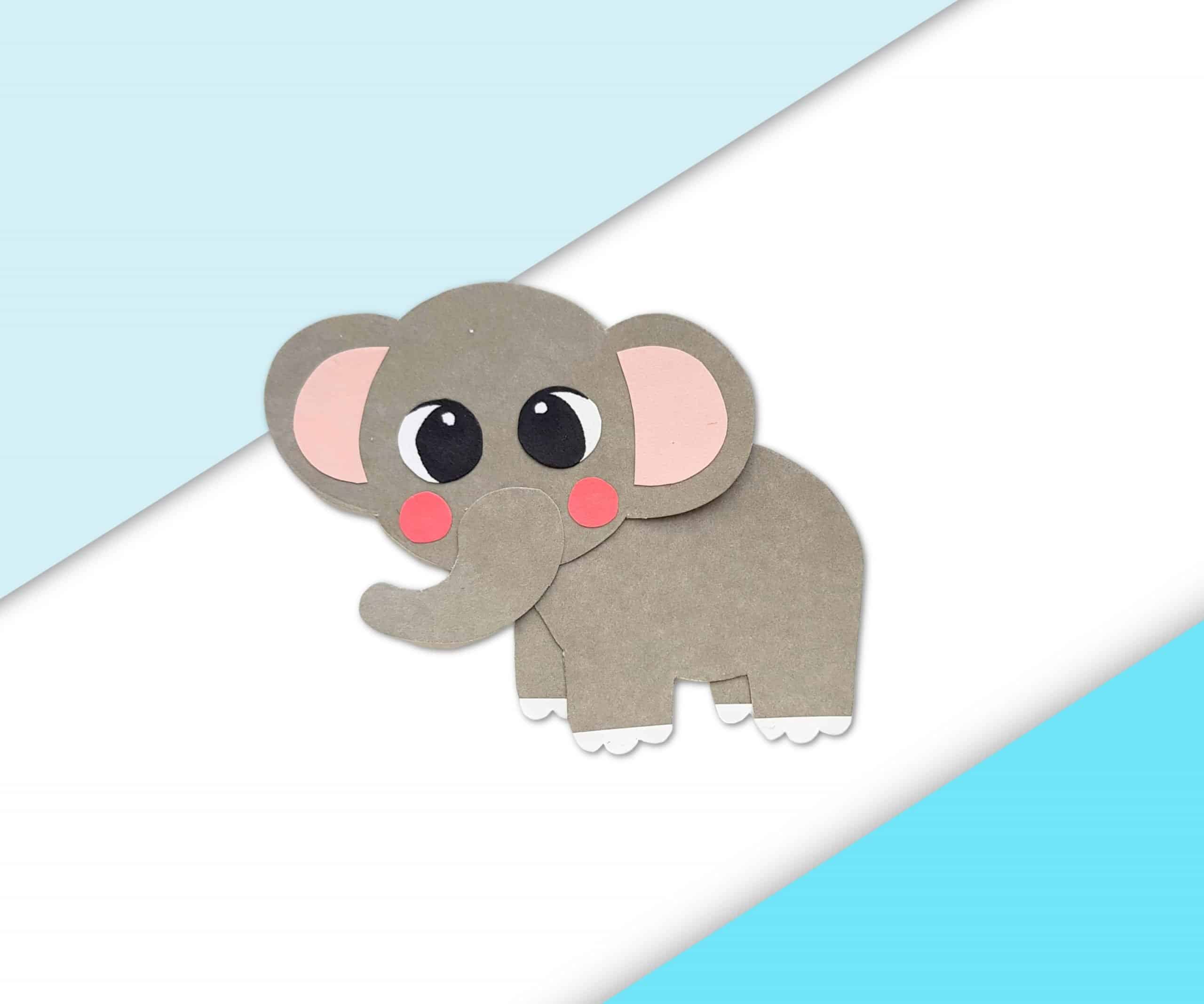 Free Printable elephant craft for kids preschoolers and toddlers
