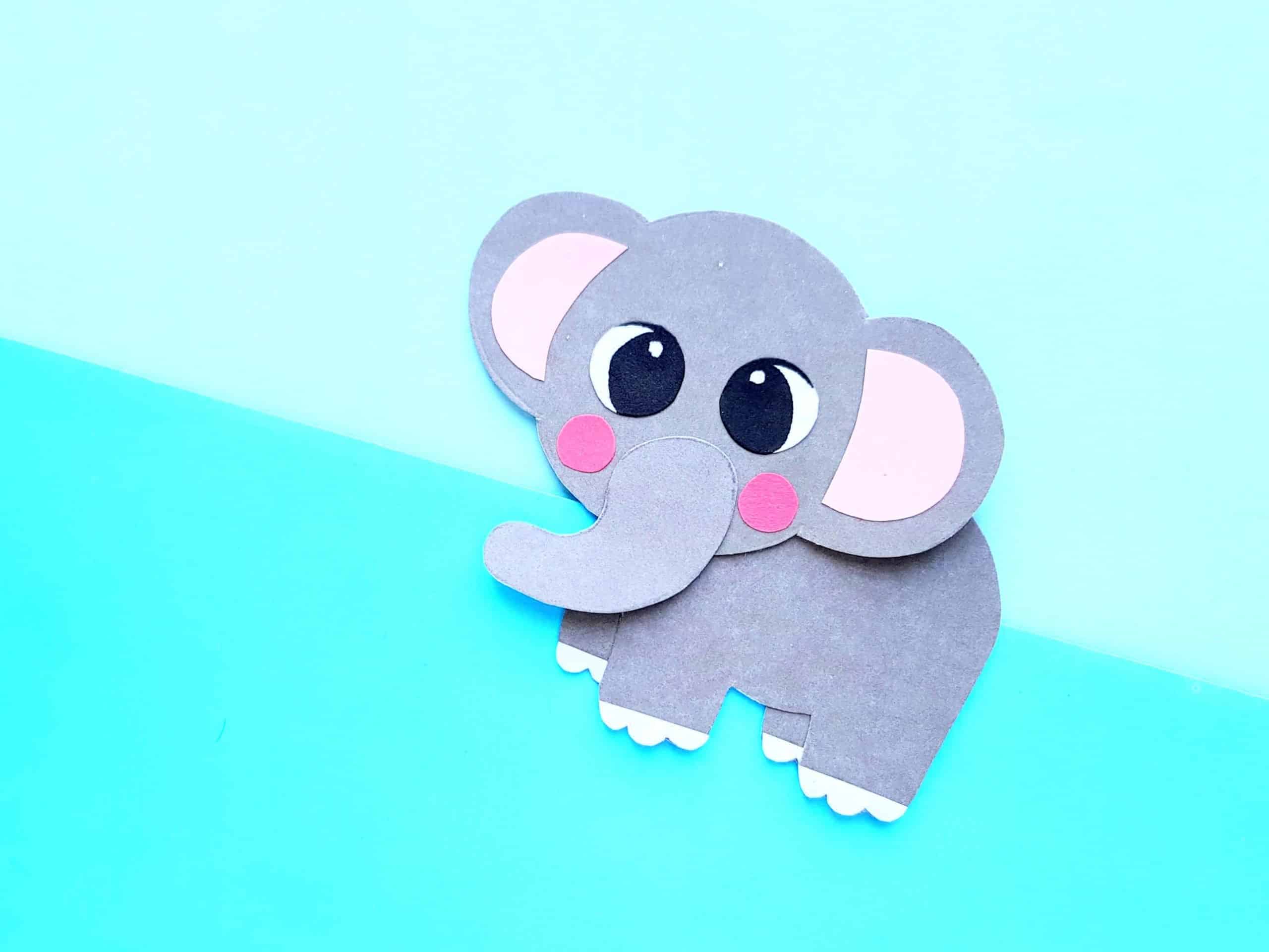 Free Printable elephant craft for kids preschoolers and toddlers