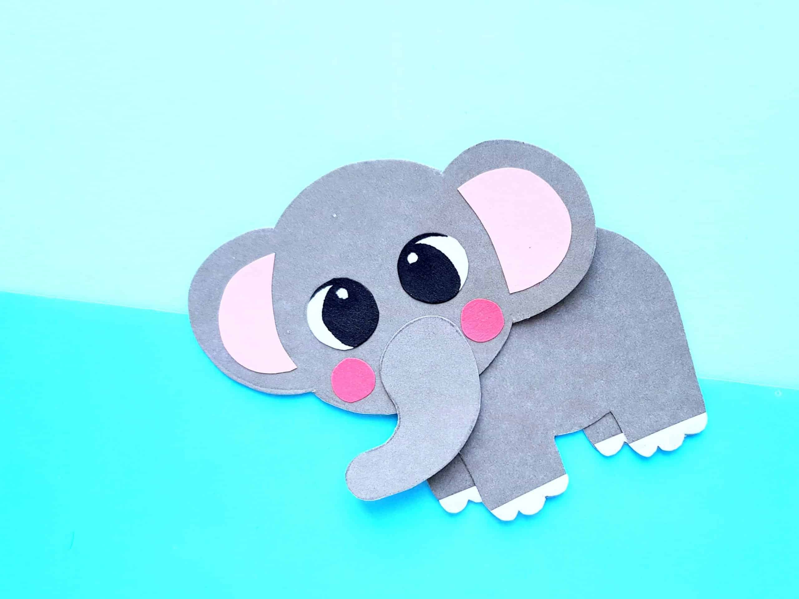 Free Printable elephant craft for kids preschoolers and toddlers