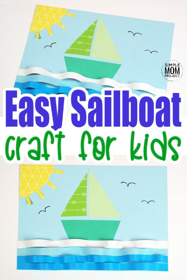 Free Printable sailboat craft for kids of all ages including preschoolers and toddlers