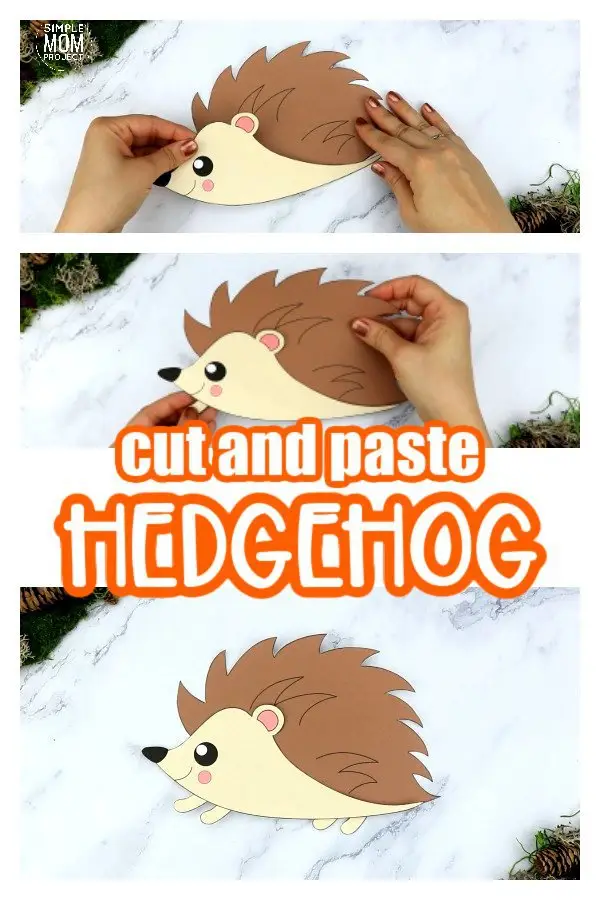 Free Printable Forest Hedgehog Craft Template for kids, preschoolers, toddlers and kindergartners
