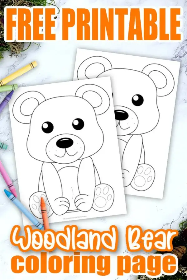 Add some fun to learning the Letter B with this free printable forest bear coloring page. Whether he’s a cute bear cub or a grizzly brown bear, this adorable forest animal makes an ideal art project for toddlers and preschoolers. It’s even a perfect chance to create your own three little bears, thanks to the easy outline and design. Click to get your printable bear coloring page template today! #Bearcoloringpages #Forestanimalcoloringpages #Coloringpages #Papercraftsforkids #SimpleMomProject