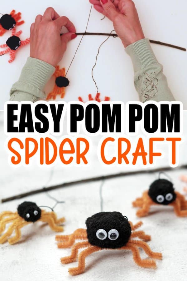 Easy Diy Fall Spider Craft for Kids of all ages including preschoolers and toddlers