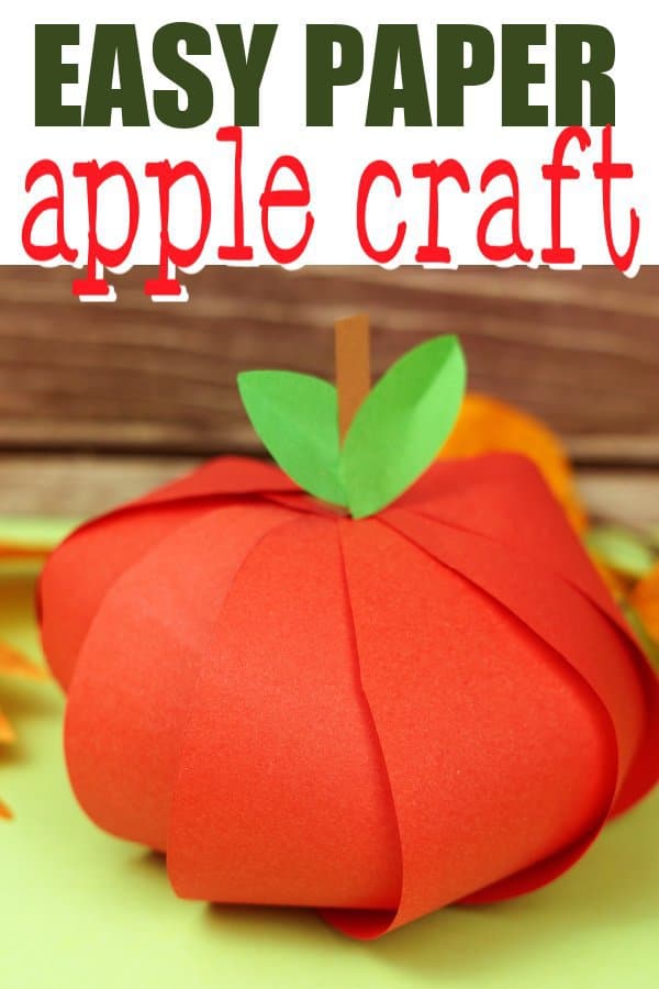 Free Printable Apple Craft for Fall and back to school crafts for preschoolers kids and toddlers