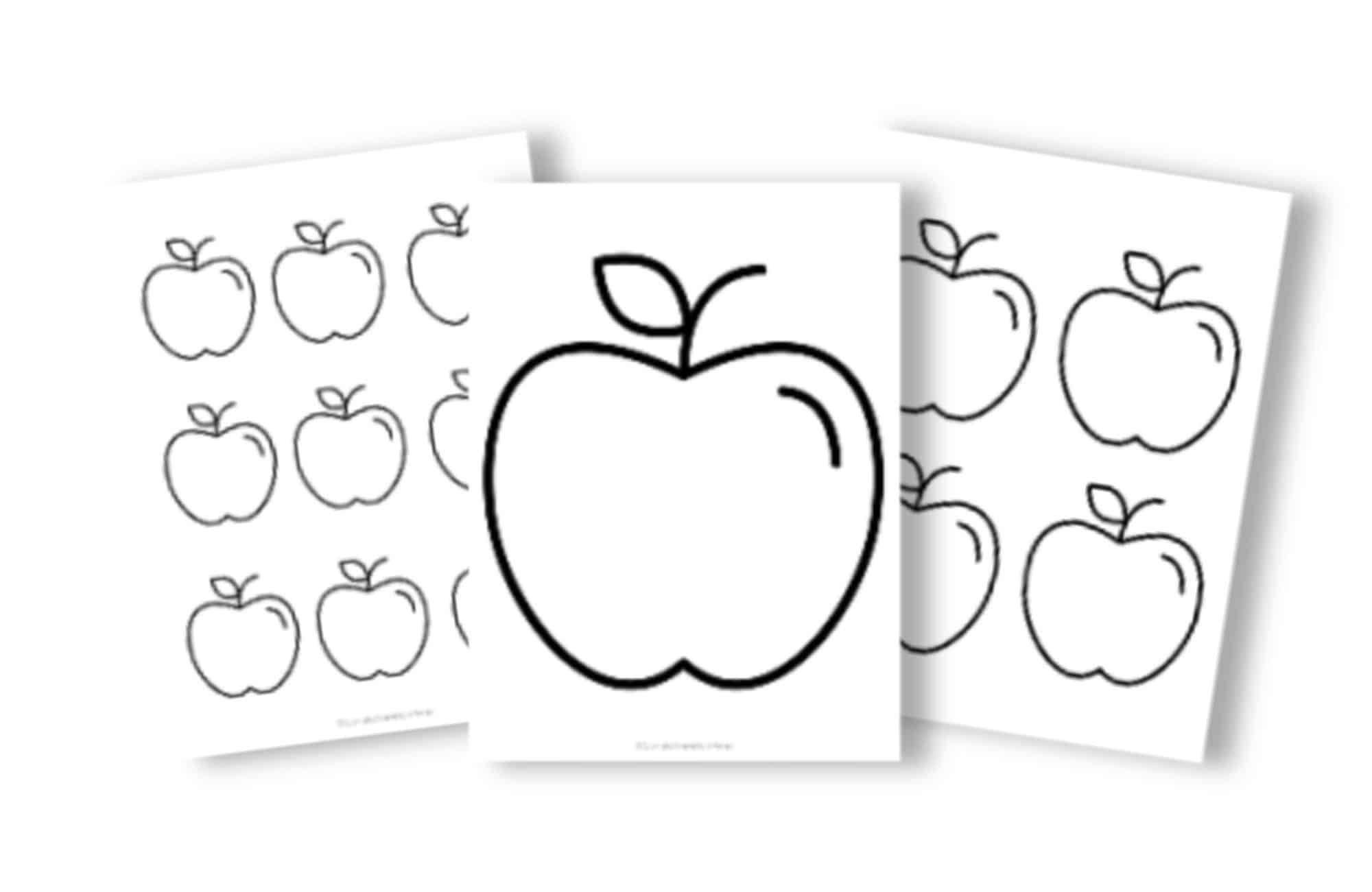 Free Printable Apple Template for Fall Crafts, Autumn Apple Crafts, Teacher Appreciation Crafts 