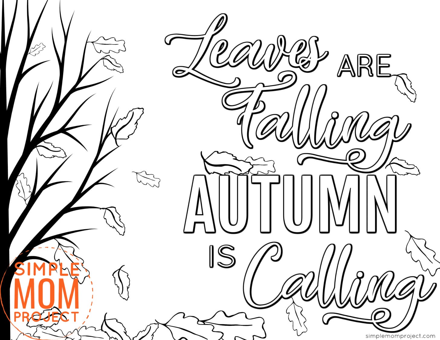 Free Printable Fall and autumn Coloring Pages for Kids preschoolers toddlers