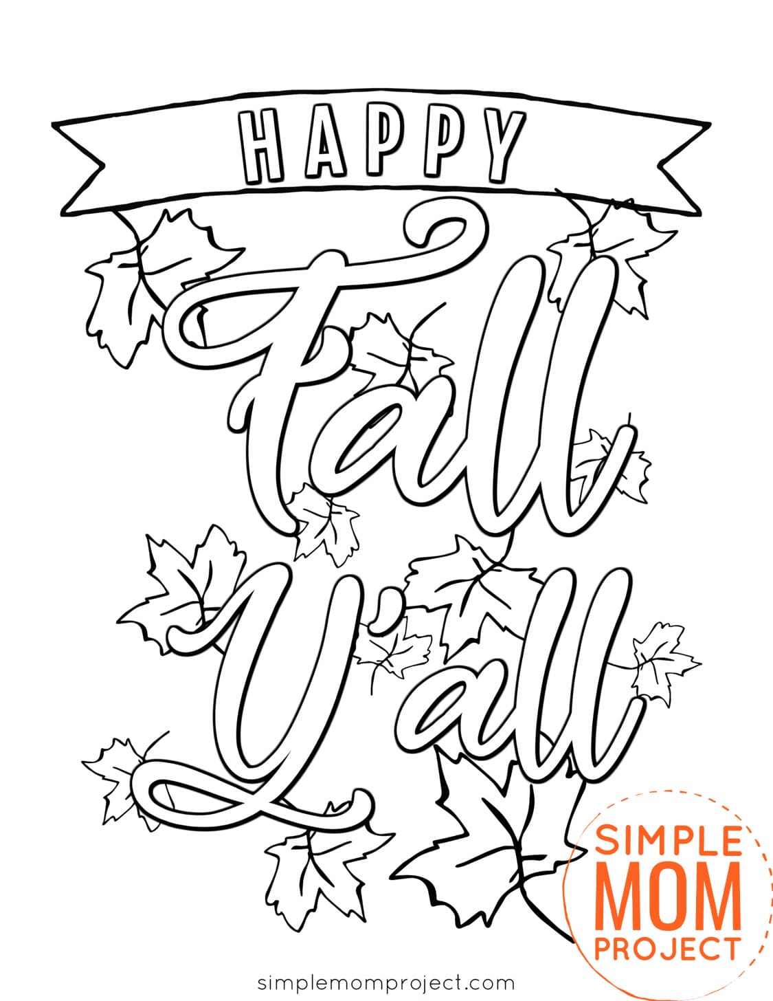 Free Printable Fall and autumn Coloring Pages for Kids preschoolers toddlers