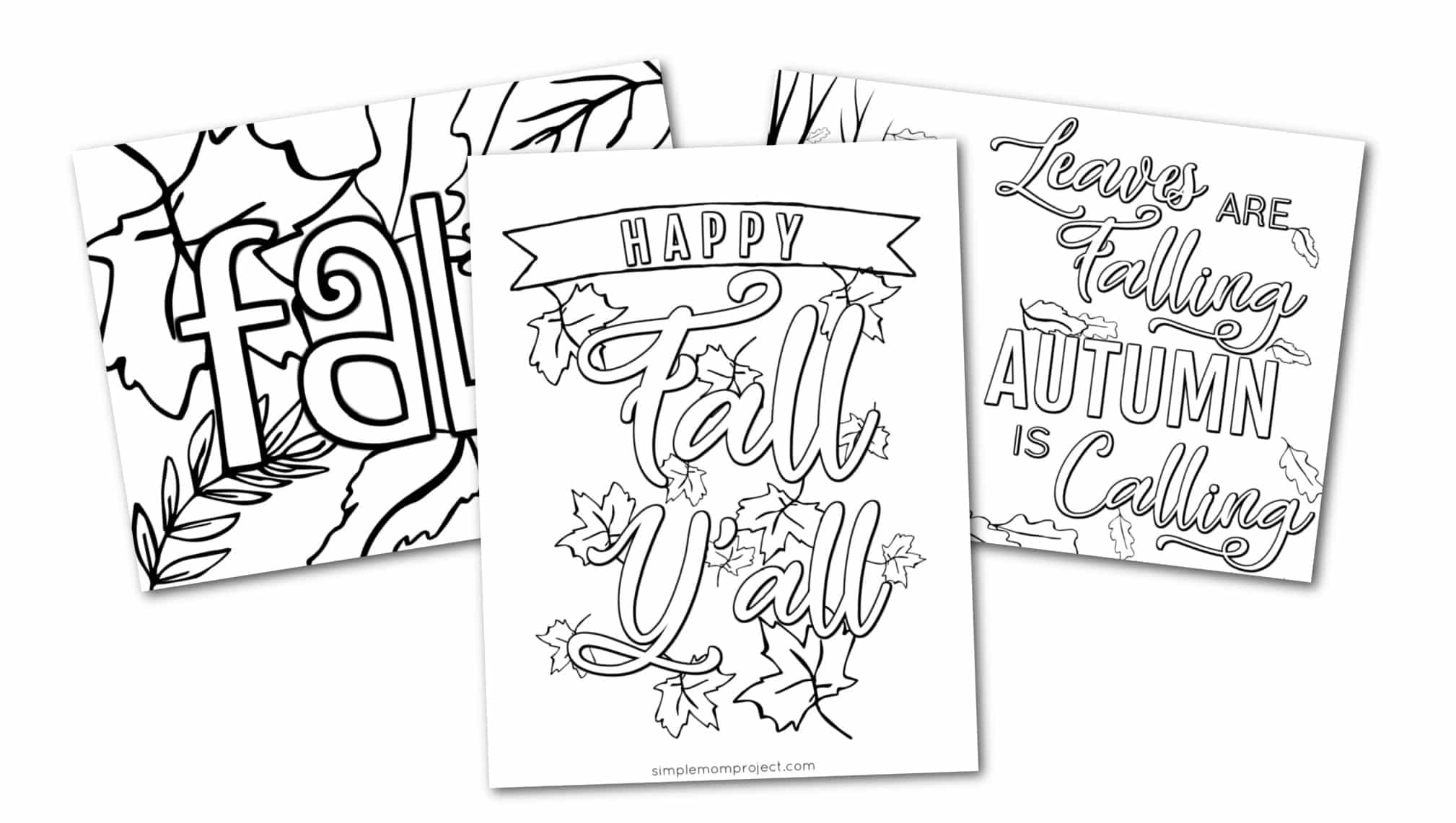 Free Printable Fall and autumn Coloring Pages for Kids preschoolers toddlers