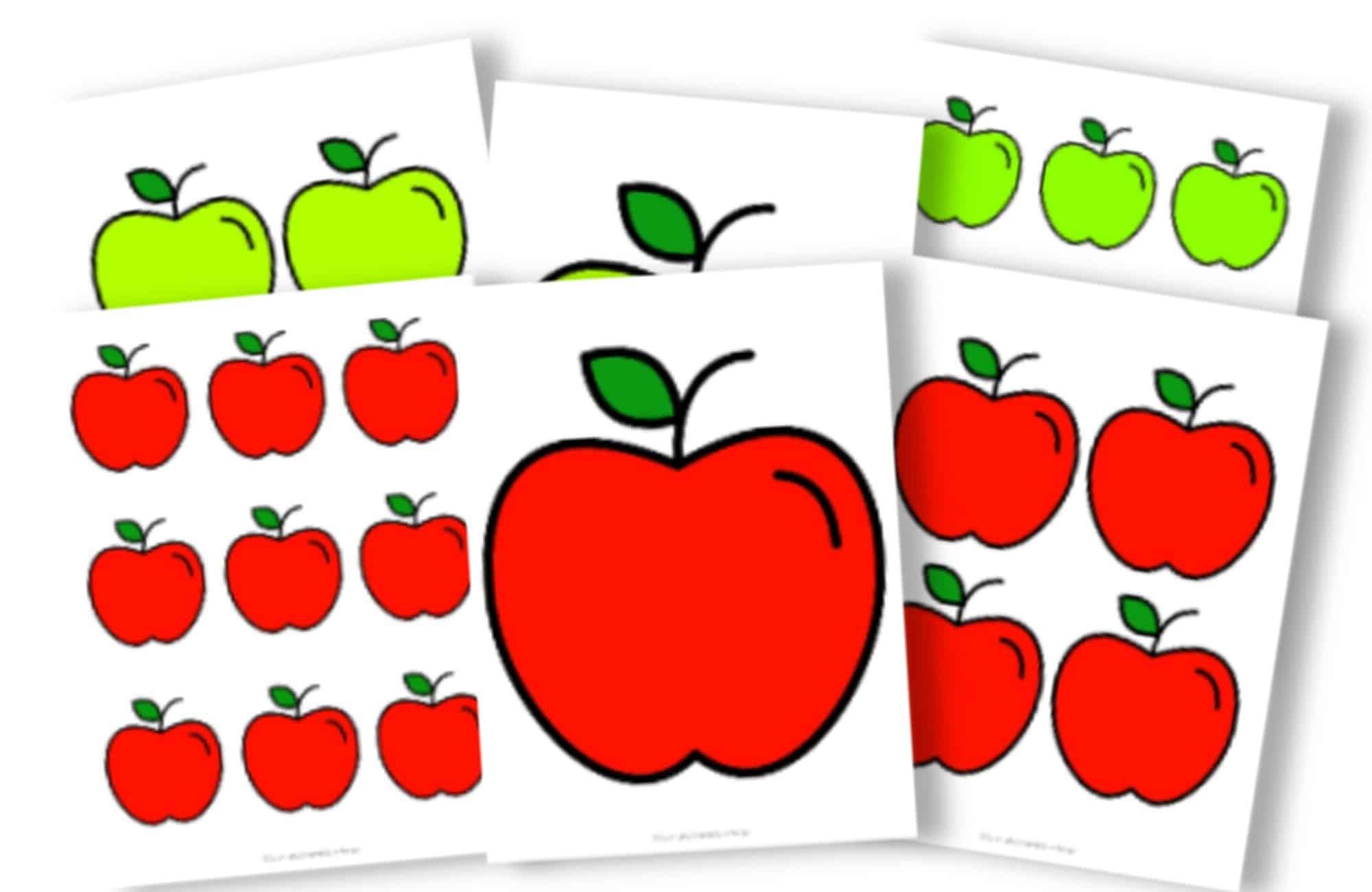Free Printable Full Colored Apple Template for Fall Crafts, Autumn Apple Crafts, Teacher Appreciation Crafts
