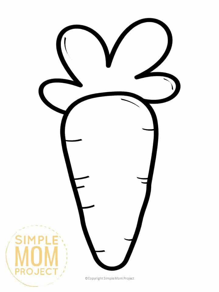 Free Printable Carrot Templates for Fall Crafts, Spring Crafts