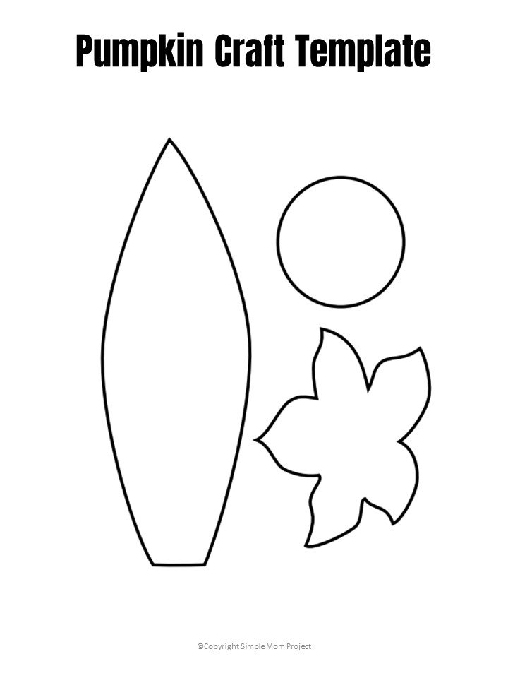 Free Printable Pumpkin Craft Template for fall for preschoolers kids and toddlers 10
