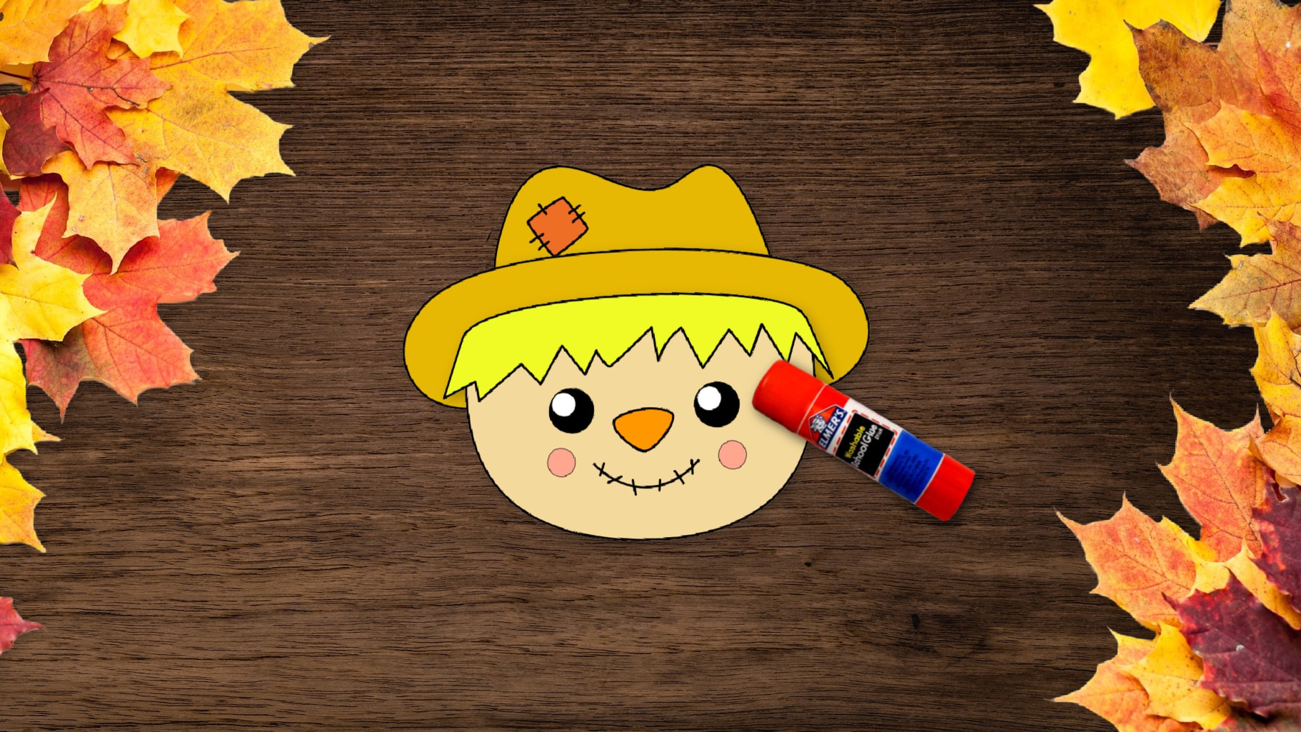 Free Printable Girl Scarecrow Craft for kids and autumn and fall crafts for preschoolers and toddlers