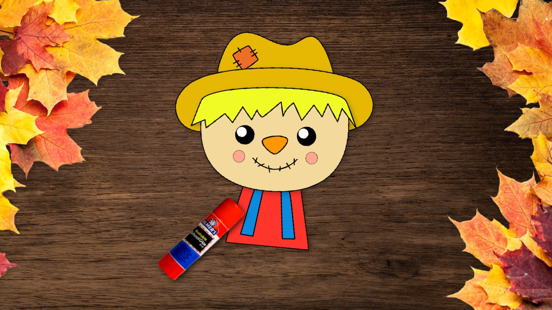 Free Printable Girl Scarecrow Craft for kids and autumn and fall crafts for preschoolers and toddlers