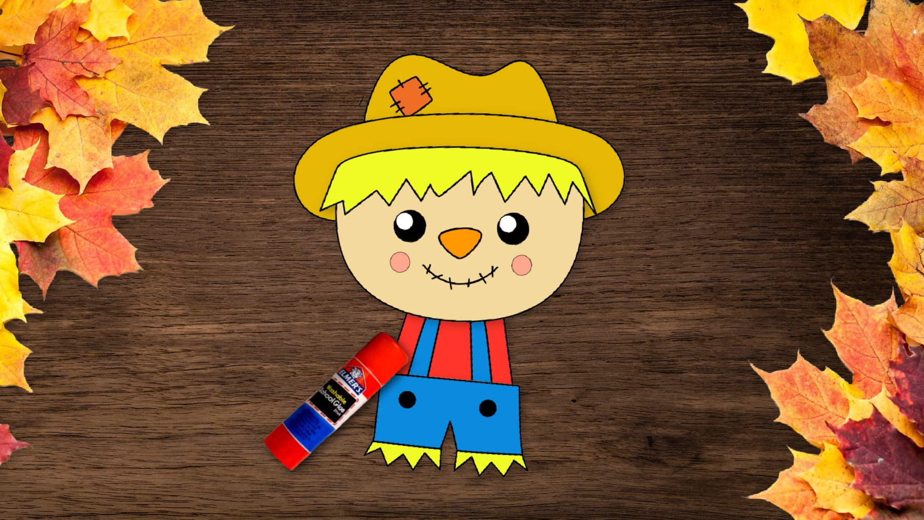 Free Printable Girl Scarecrow Craft for kids and autumn and fall crafts for preschoolers and toddlers